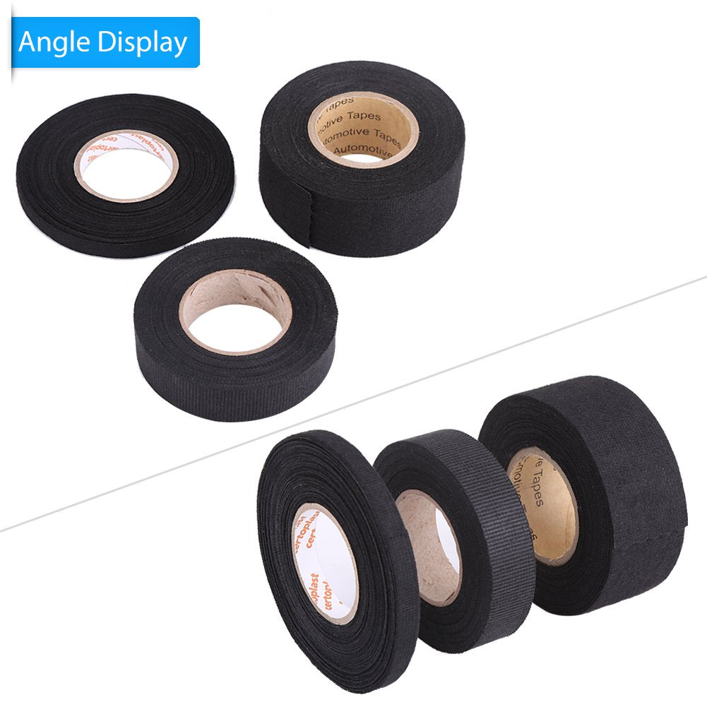 Car Multipurpose Tape, Car Self Adhesive Anti Squeak Rattle Felt Automotive Wiring Harness Tape Car Accessories (19Mm*15M)