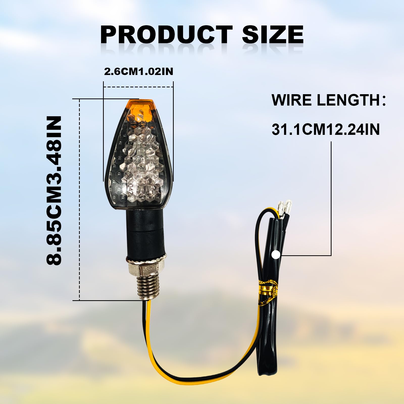 4Pcs Mini Stalk Arrow Light Motorcycle Turn Signal Lights Motorcycle Front Rear Lights Suitable For All Kinds Of 12V Locomotive