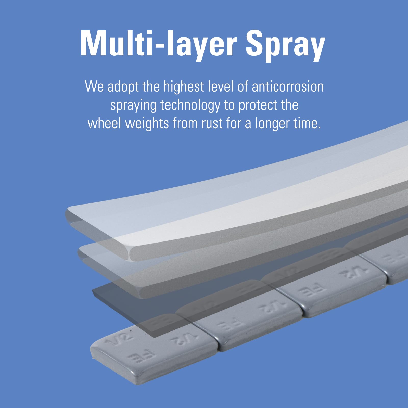 Ckauto 0.5Oz, Wheel Weights, Grey Adhesive Stick On Roll Wheel Weights, 4.2 Kgs/ 9.24 Lb/Roll, 300Pcs, Oe Quality