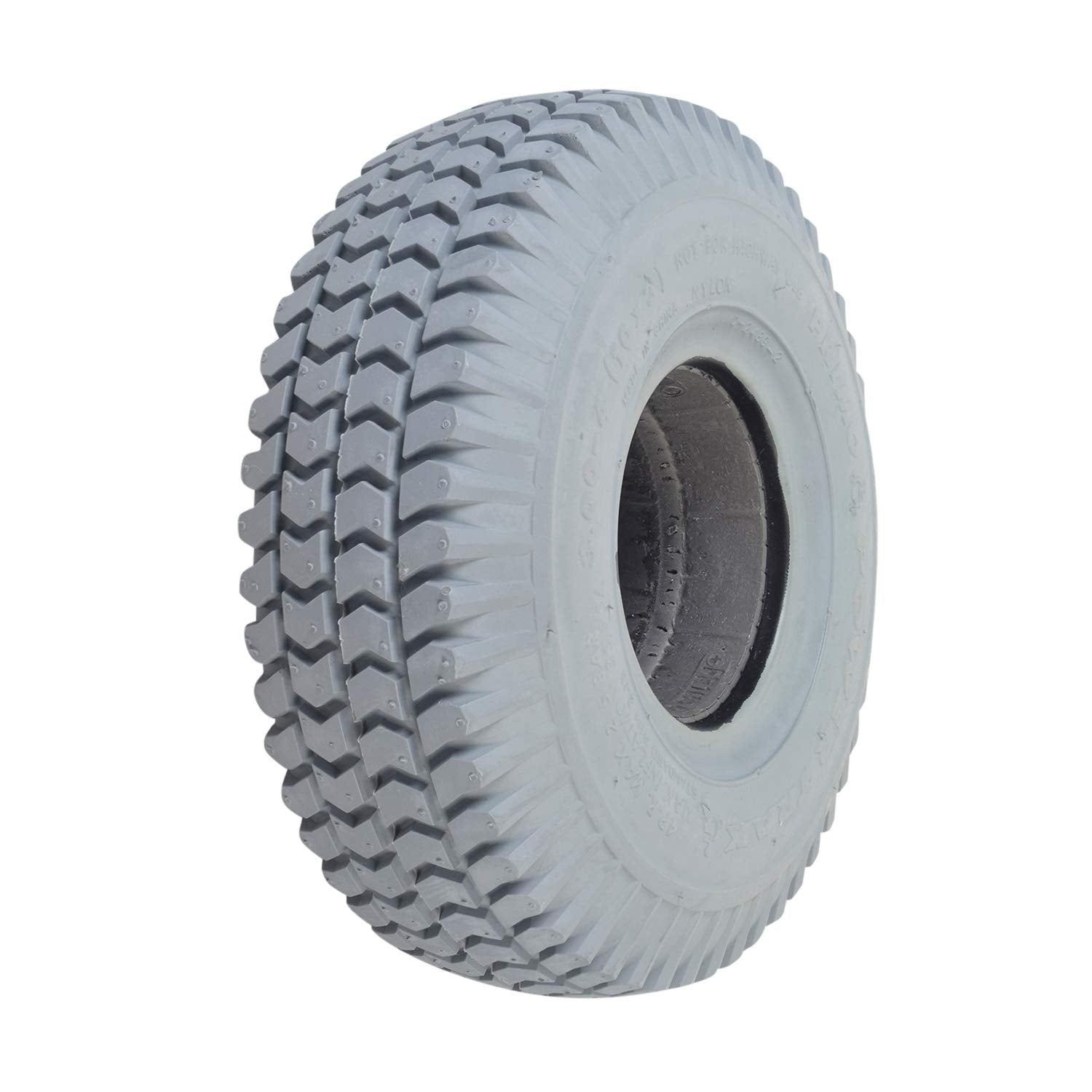 Alveytech 3.00-4 (10''X3'', 260X85) Foam-Filled Mobility Tire With Powertrax C248 Tread (Primo) 2.75'' Bead Width