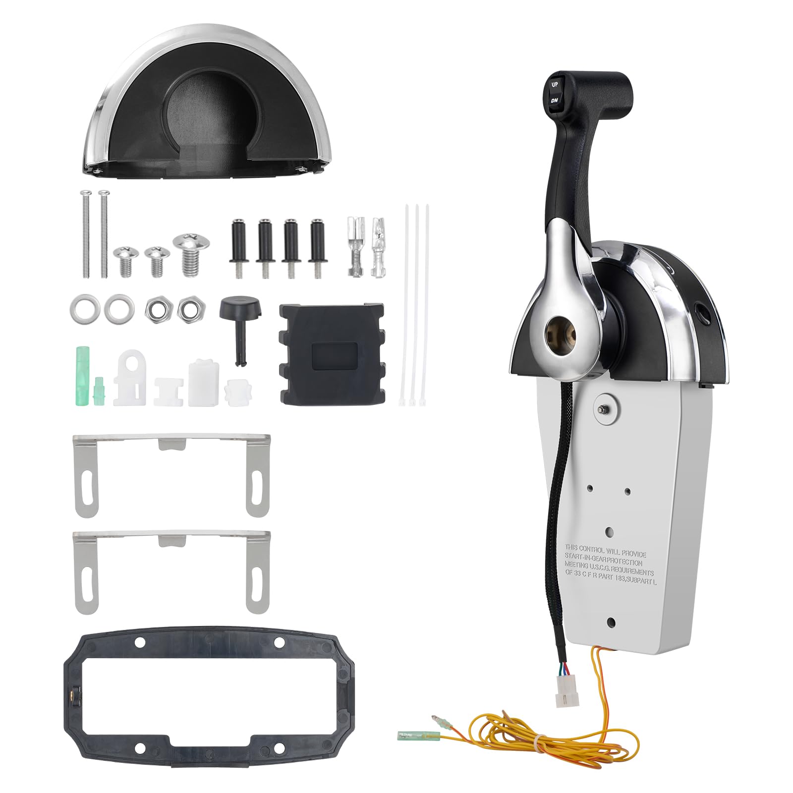 VEVOR Boat Throttle Control, 8M0059686 Top-Mounted Outboard Remote Control Box for Mercury PT 2-Stroke, Marine Throttle Control 