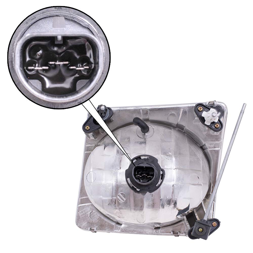 Brock Replacement Driver And Passenger Headlights Headlamps Compatible With 2001-2005 Explorer Sport Trac Pickup Truck 1L5Z 1300