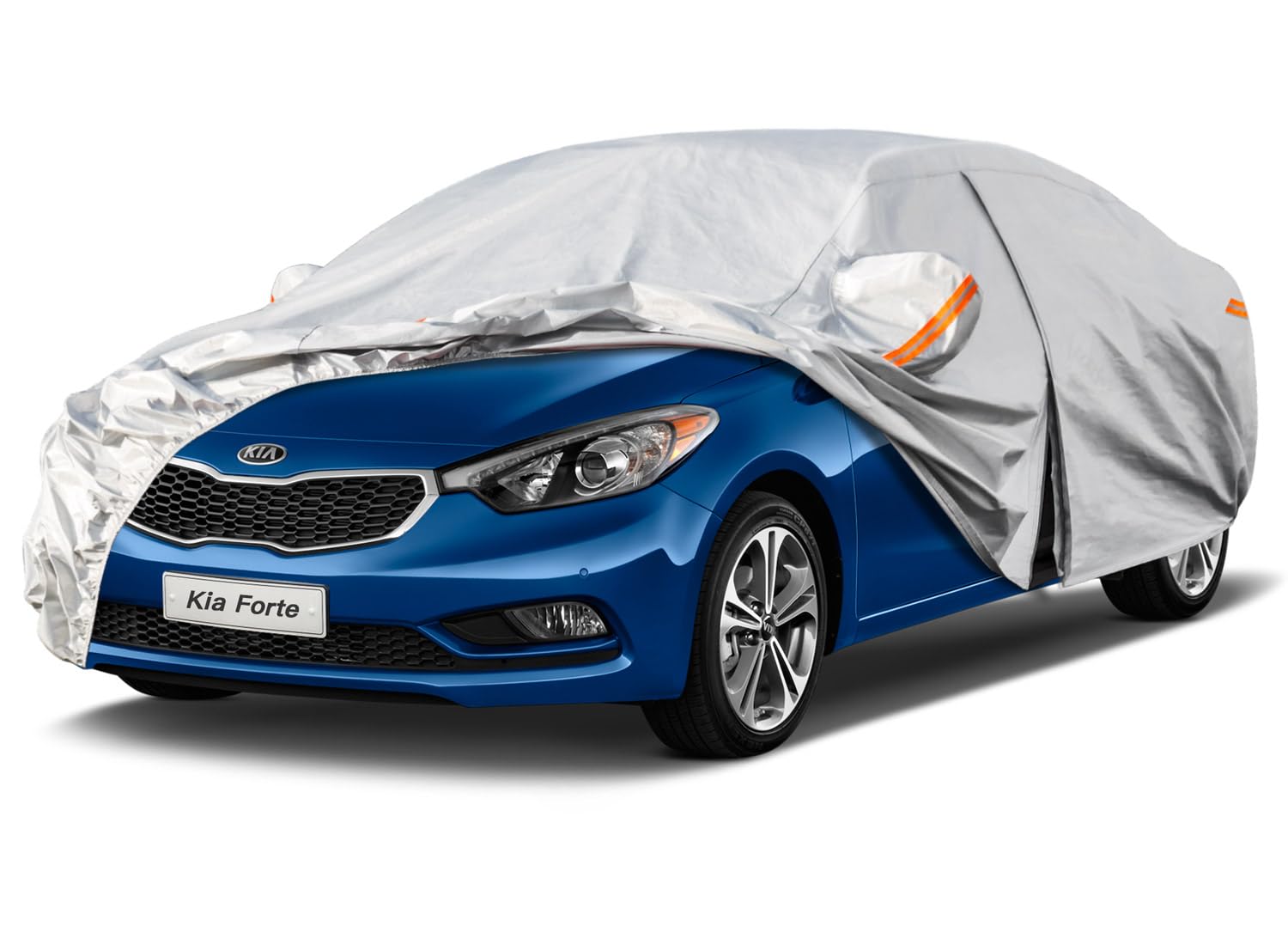 Kayme 6 Layers Car Cover Custom Fit For Kia Forte (2017-2024) Waterproof All Weather For Automobiles, Outdoor Full Cover Rain Su