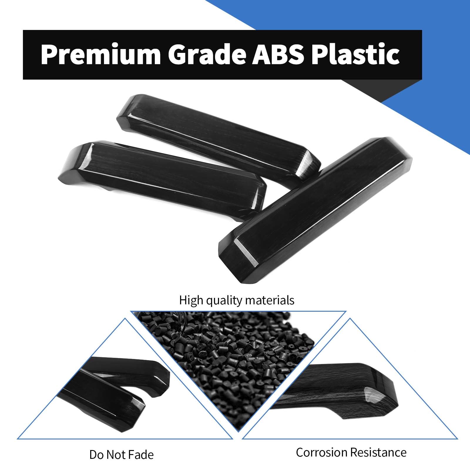 Voodonala For F-150 2015-2020Inner Door Handle Covers Trim For Ford F150 2015-2020 Compatible With Ford F150 F250 F350(Black Woo