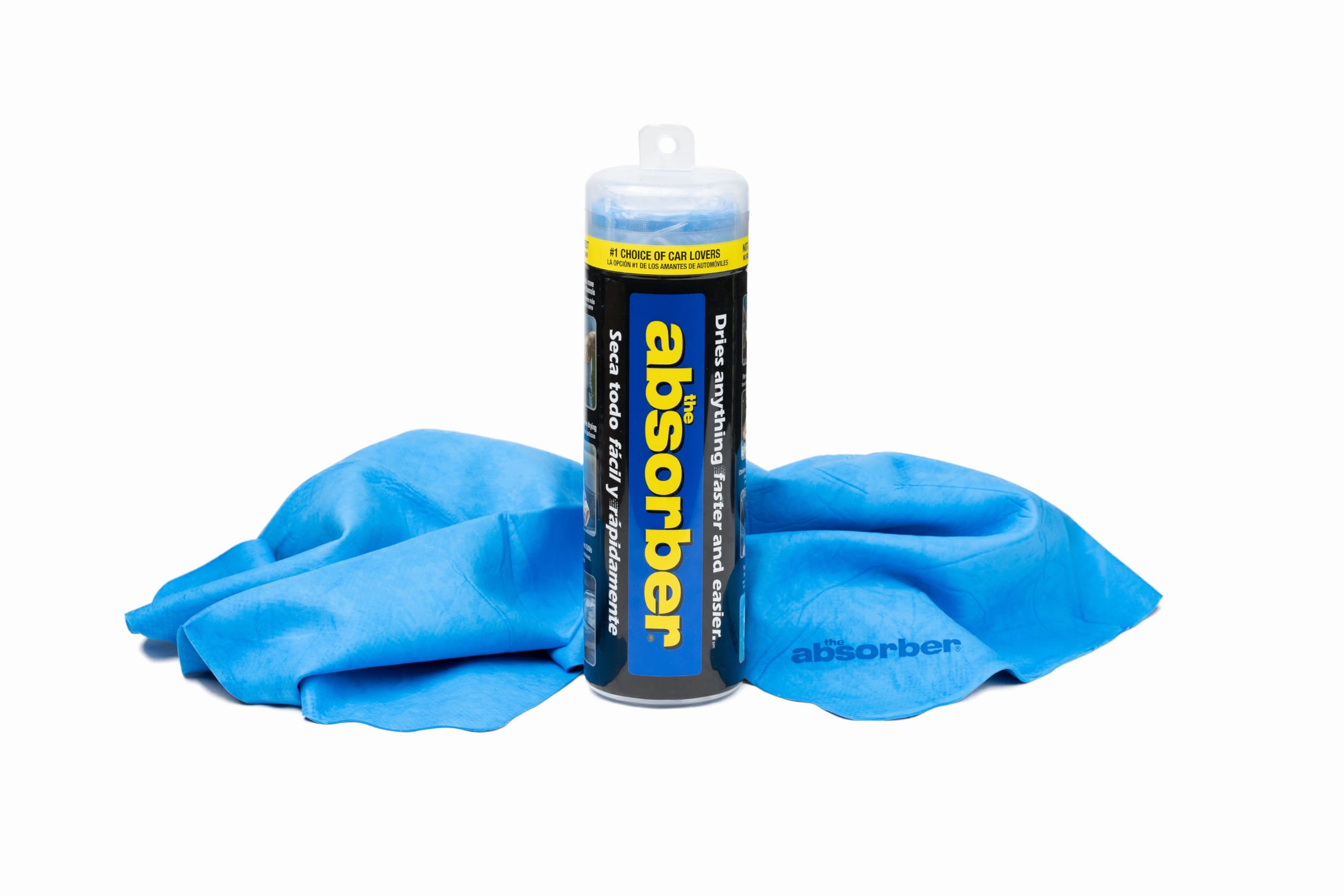 Cleantools The Absorber Large 27-Inch X 17-Inch, Blue - Synthetic Premium Drying Chamois Cloth For Car - Super Absorbent, Scratc