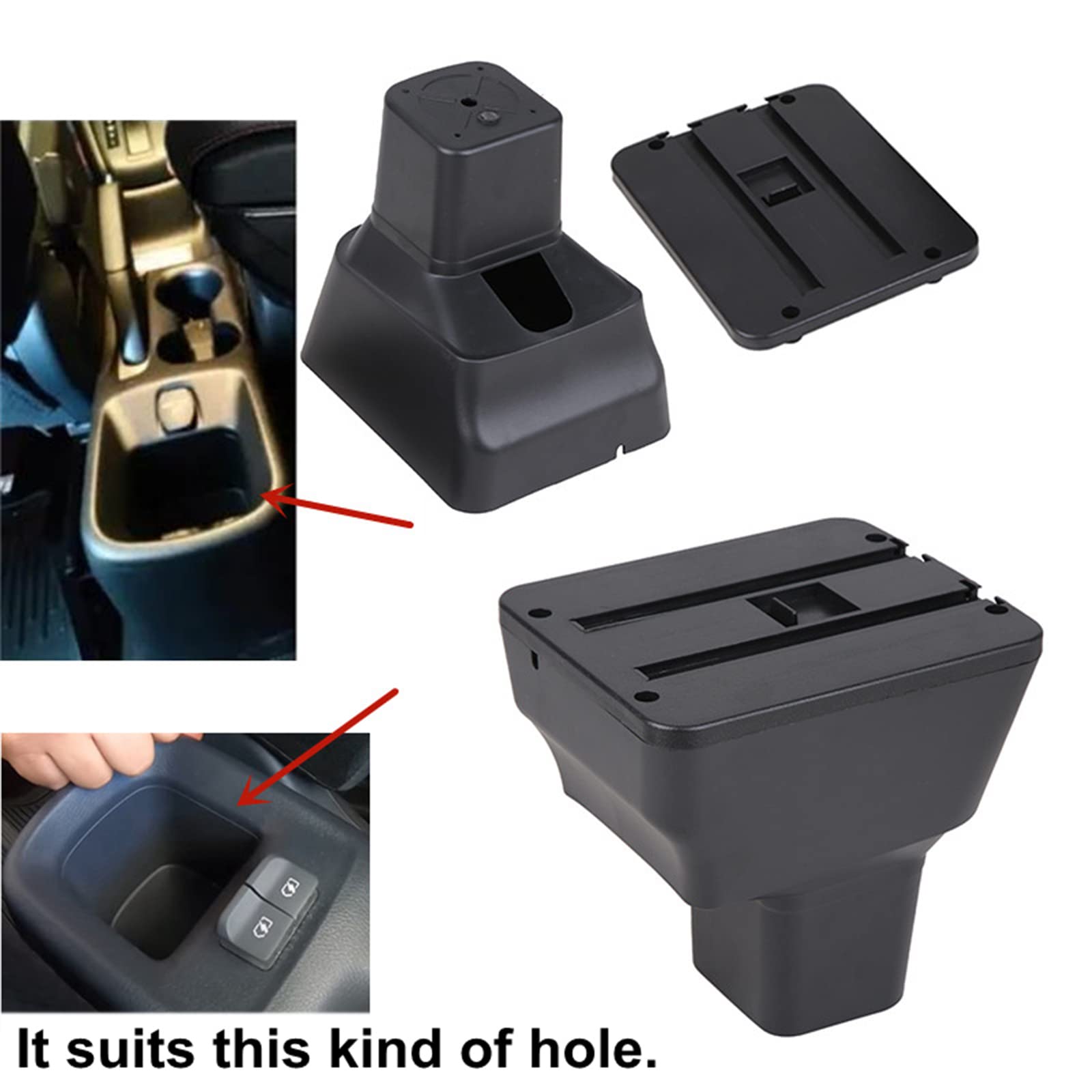 Yjywzh Double-Layer Armrest Box For Nissan Versa Almera 2020-2024 Car Center Storage Box Organizer Interior Hand Centre Consoles