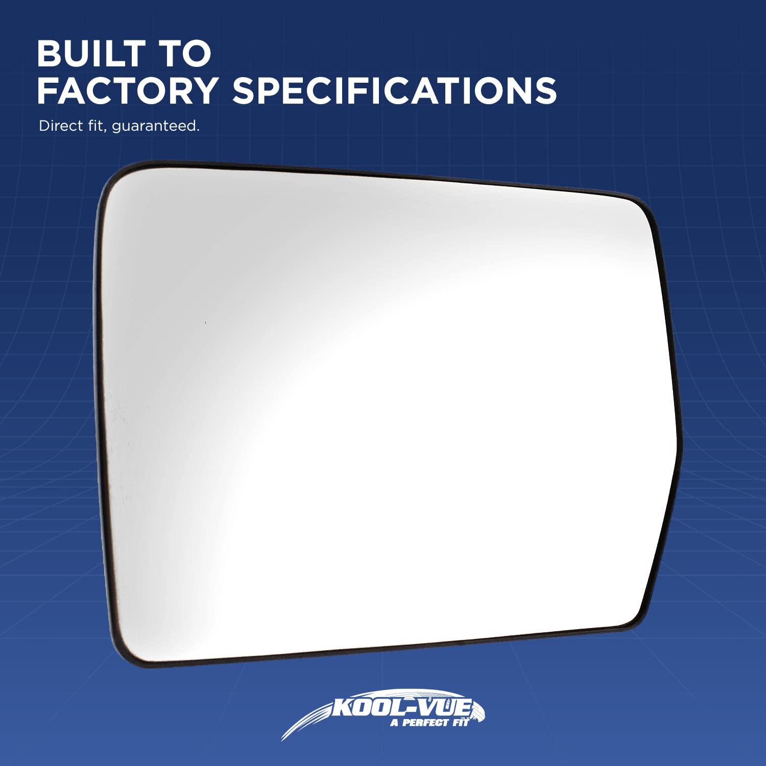 Kool Vue Mirror Glass Driver Side Compatible with 2014-2018 Chevrolet Silverado 1500, 2015-2019 Silverado 2500 HD, Fits 2014-2018 GMC Sierra 1500 & 2015-2019 Sierra 2500 HD - GM1324144