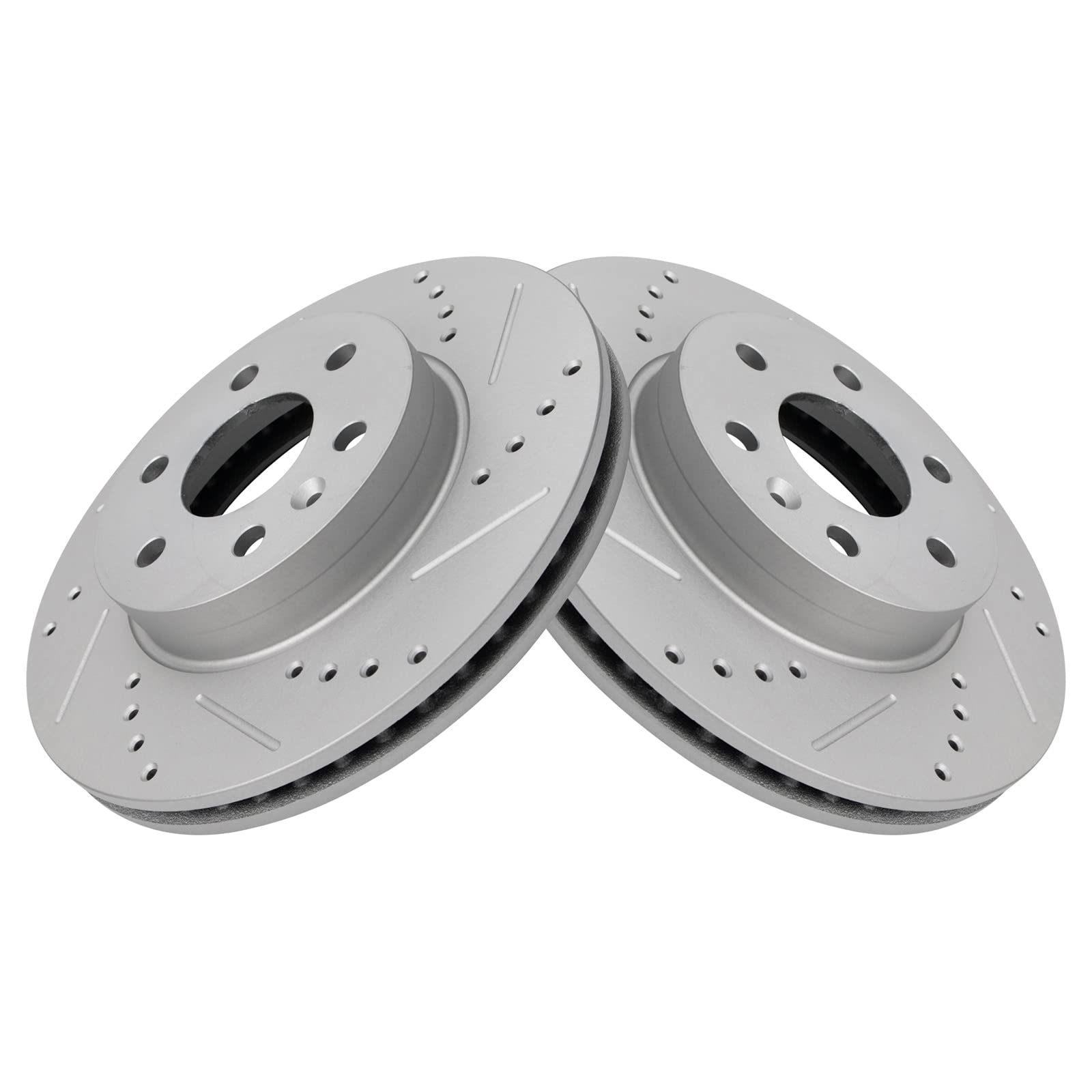 Trq Front Performance Brake Rotors Set Vented Premium G-Coated Compatible With 2015-2020 Chevrolet Colorado Gmc Canyon
