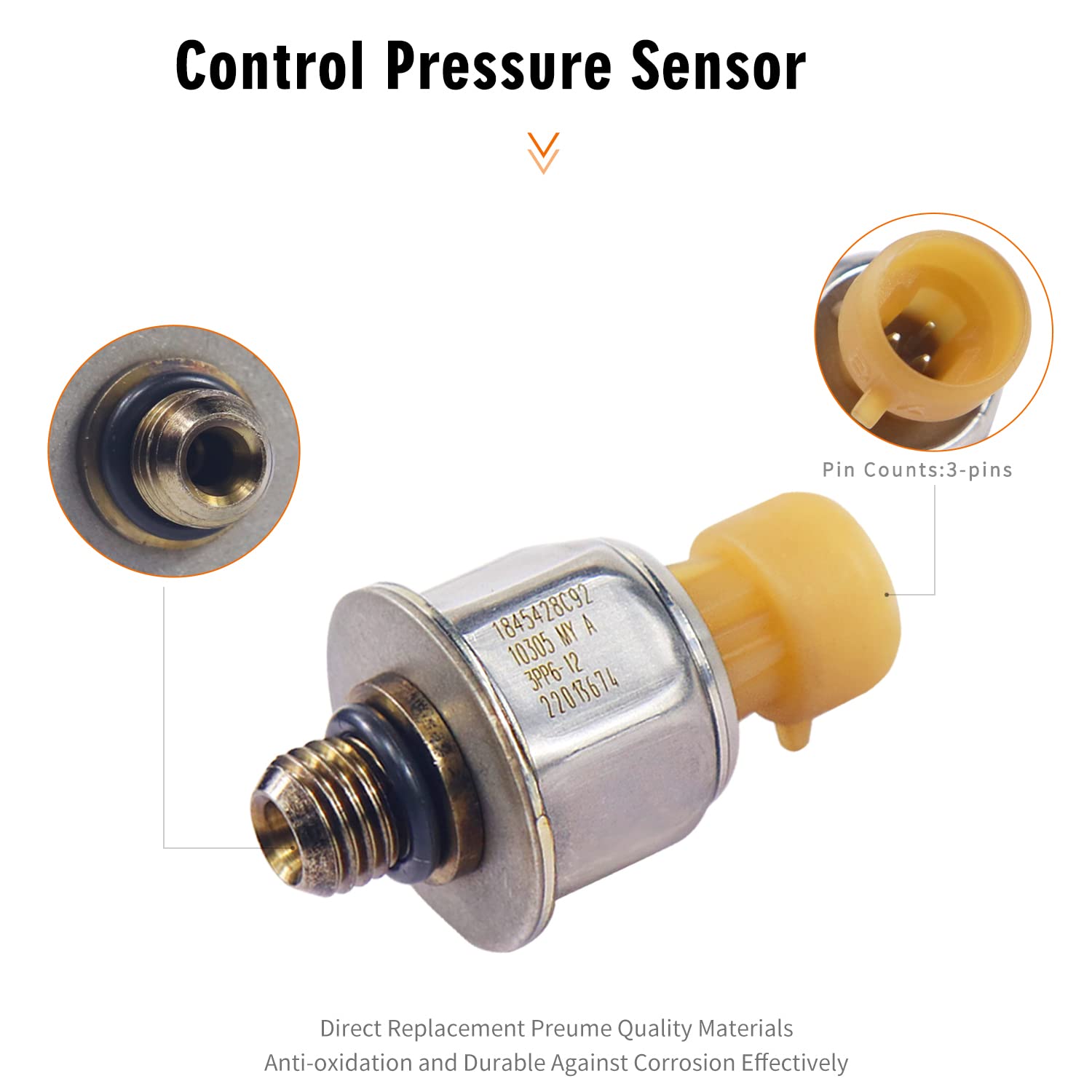 IPR Valve 6.0 Powerstroke Injector Pressure Regulator & ICP Control Sensor for 2003-2010 Ford Super Duty F250 F350 F450 F550 E35