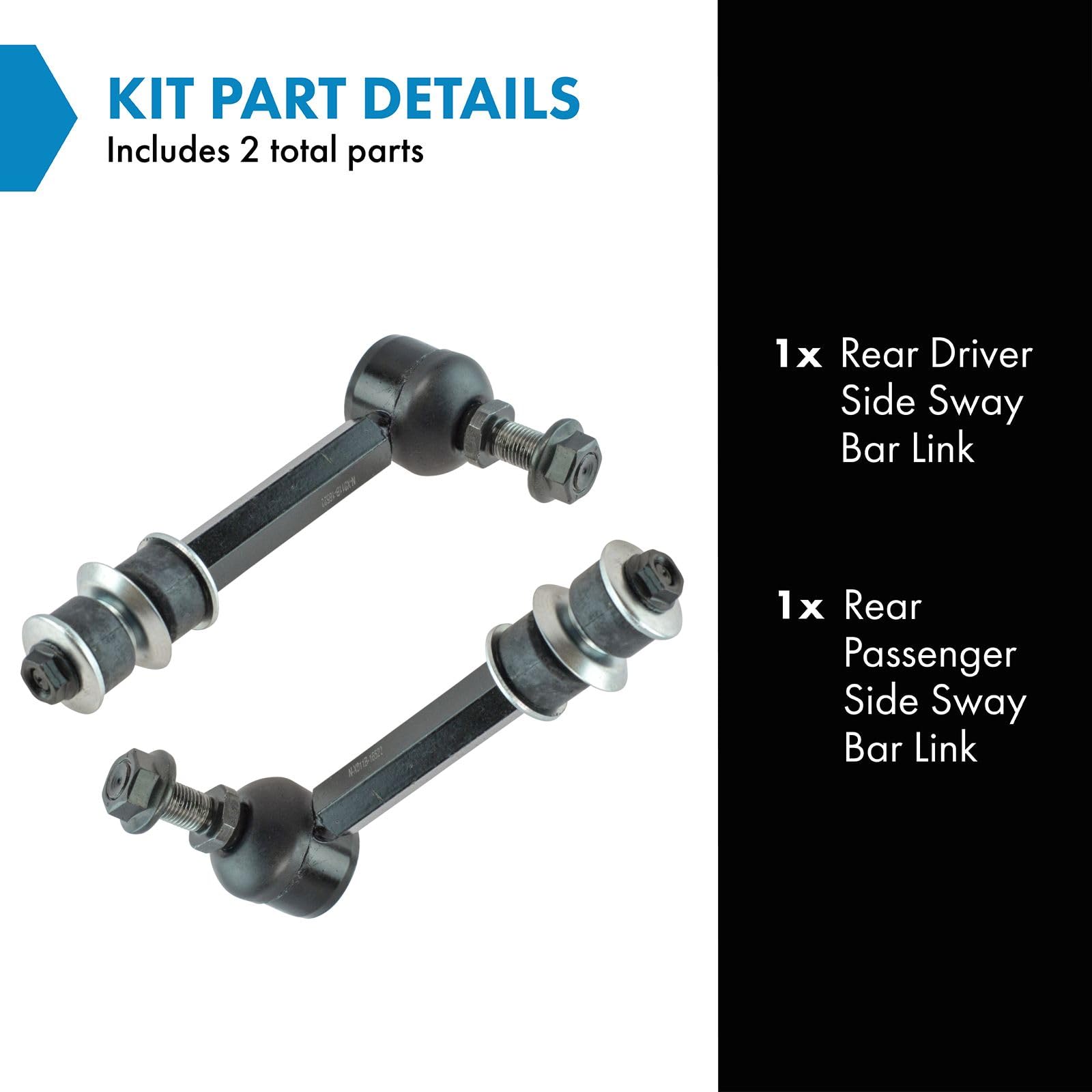 Trq Rear Sway Bar Stabilizer Link Set Compatible With 1996-2002 Toyota 4Runner