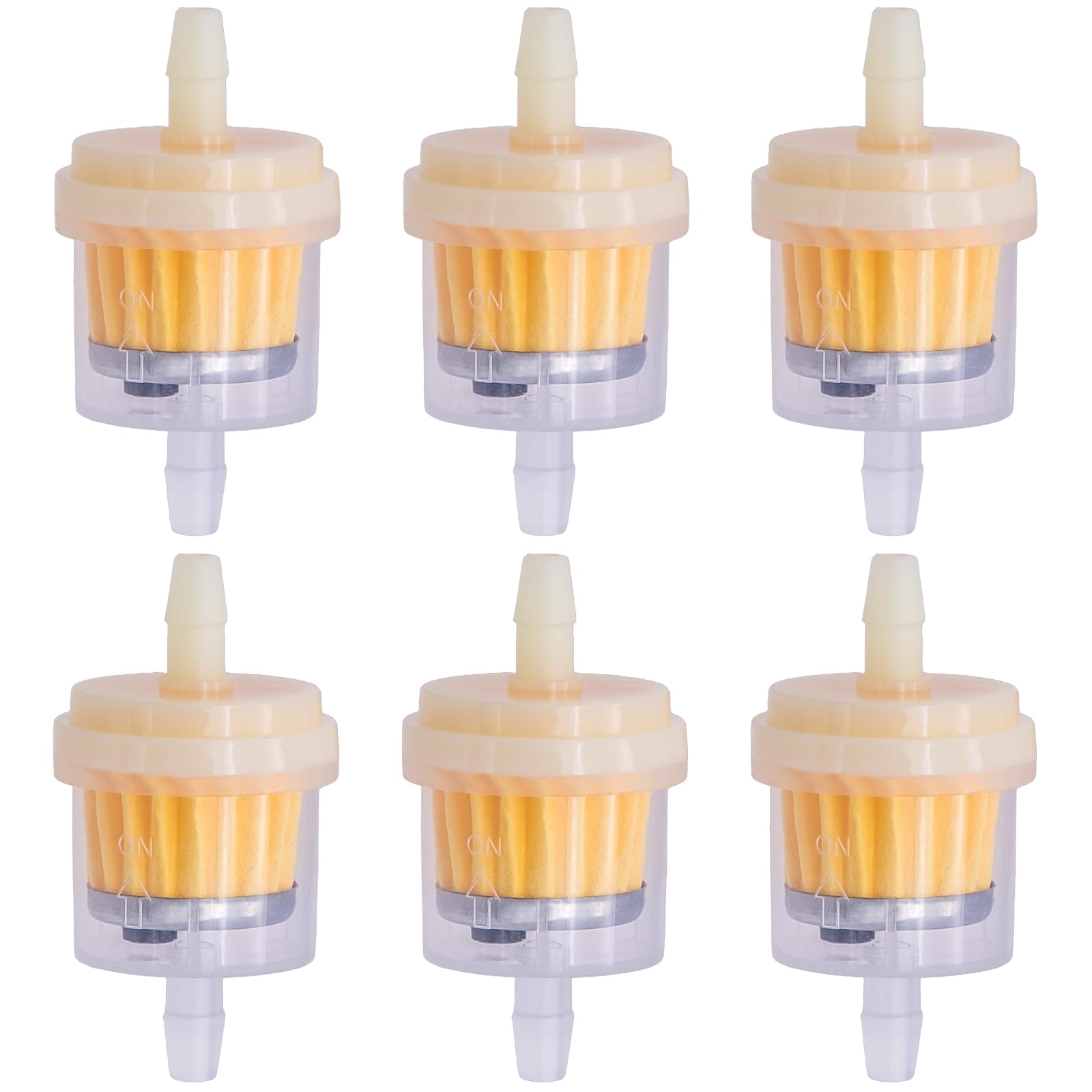 MEAJOO 6PCS 3/16 5mm-6mm Gas Inline Fuel Filter, with magnet, Fit for ATV Scooter Moped Go Kart Dirt Bikes Snowblower Motorcyc