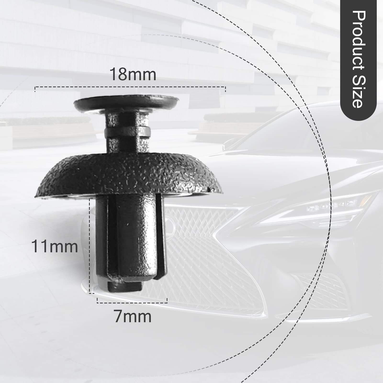 20pcs Engine Cover Clips Grille Push-Type Retainer Fasteners 7mm Replacement for Toyota Land Cruiser Camry Lexus GS350 GX460 904