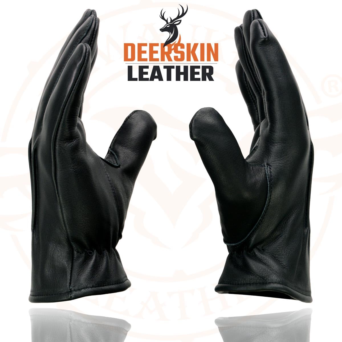 Milwaukee Leather Sh865 Men'S Black Thermal Lined Usa Deerskin Leather Motorcycle Winter Rider Gloves - 3X-Large