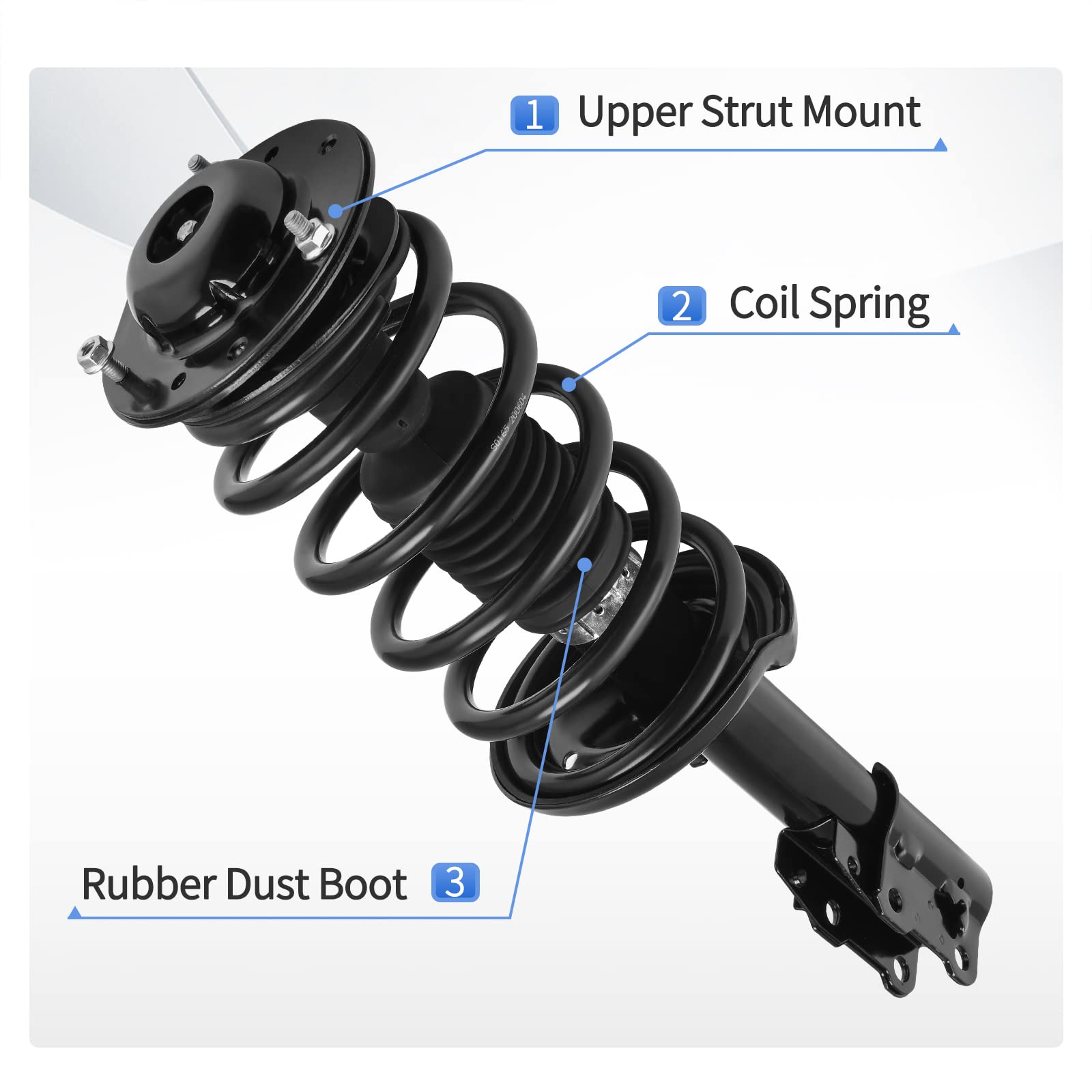 Yitamotor Front Pair Complete Struts Rear Suspension Shocks Compatible With 2004-2012 Chevrolet Malibu 2005-2010 Pontiac G6 2007