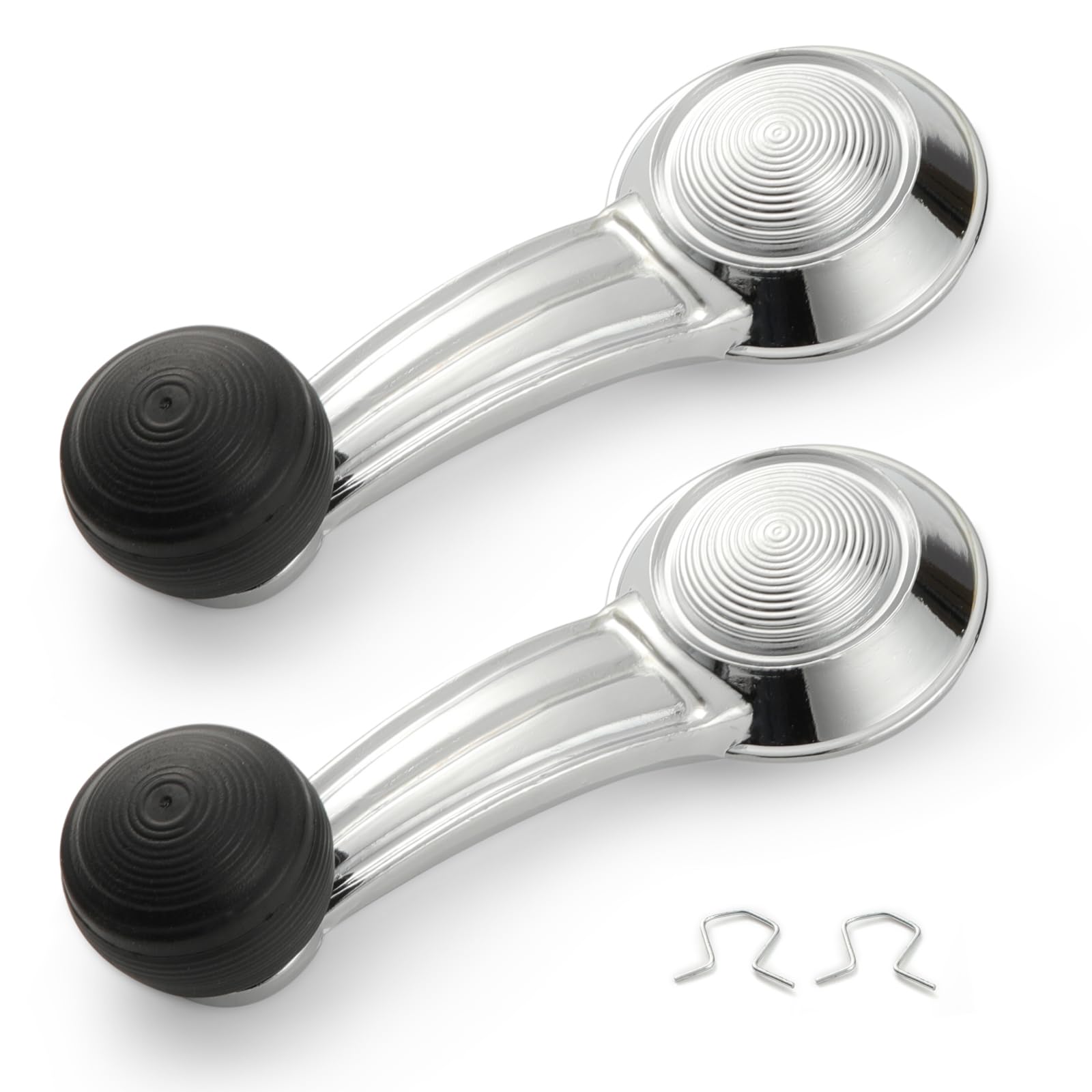 Lcyolada Window Crank Handle & Interior Door Handle Set For 1967-1996 Buick/Chevrolet/Gmc Trucks Suvs Models,Chrome,Set Of 4