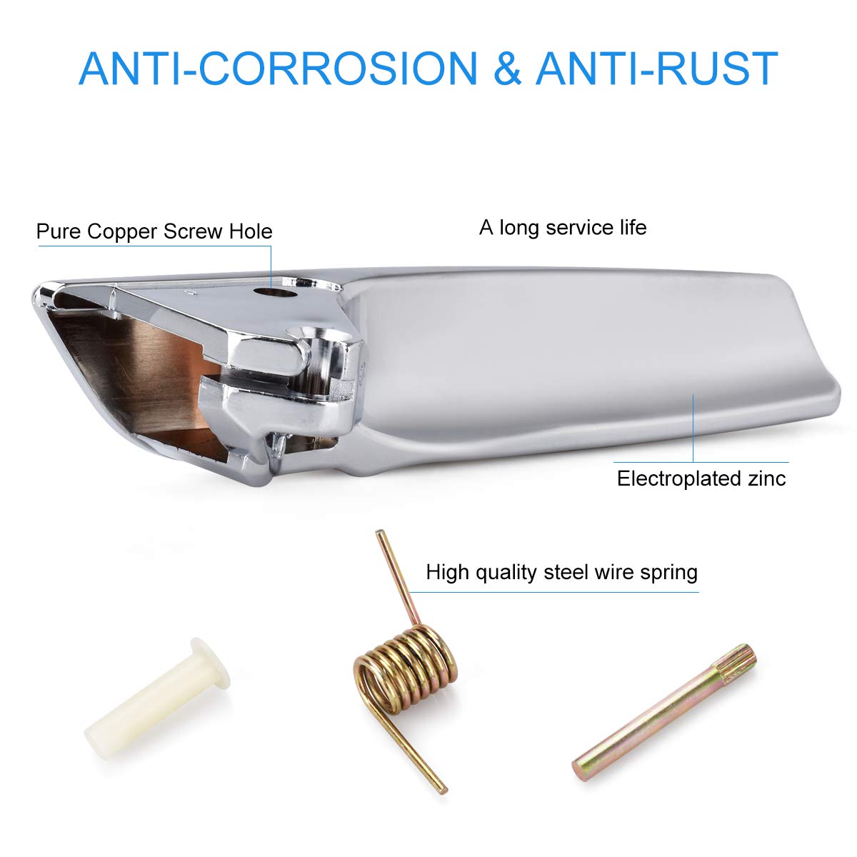 Faersi Pair Interior Door Handles Driver & Passenger Side Fits For 2007 2008 2009 2010 2011 2012 2013 2014 Chevy Silverado Tahoe Avalanche Cadillac Escalade Gmc Yukon Pickup Truck 81195, 15935954