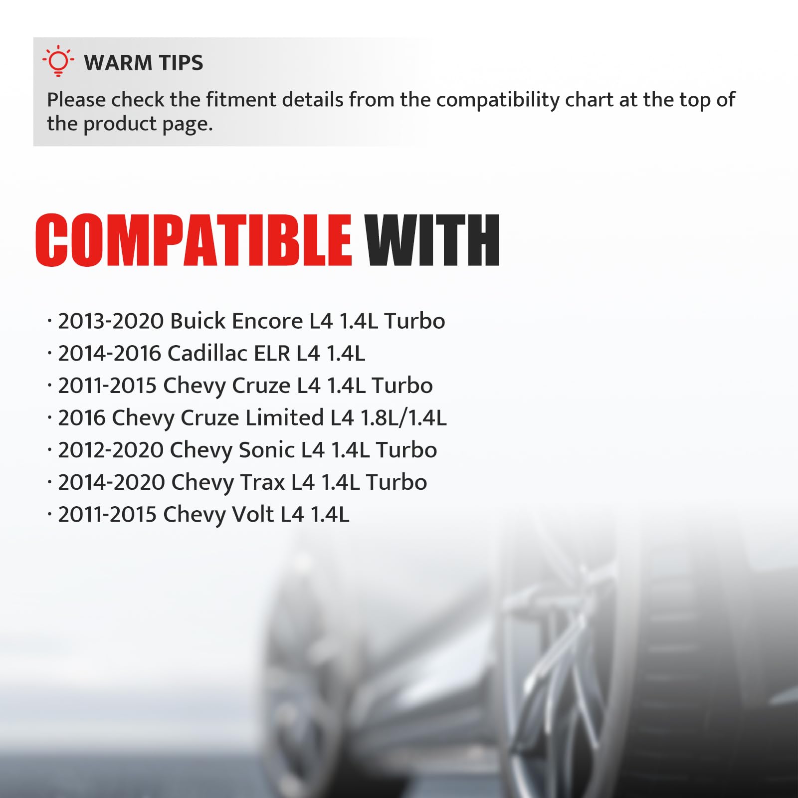 NPAUTO Ignition Coil Pack for Chevy Cruze, Buick Encore, Sonic, Trax, Volt, Cadillac ELR - Compatible with L4 1.4L Turbo (2011-2016