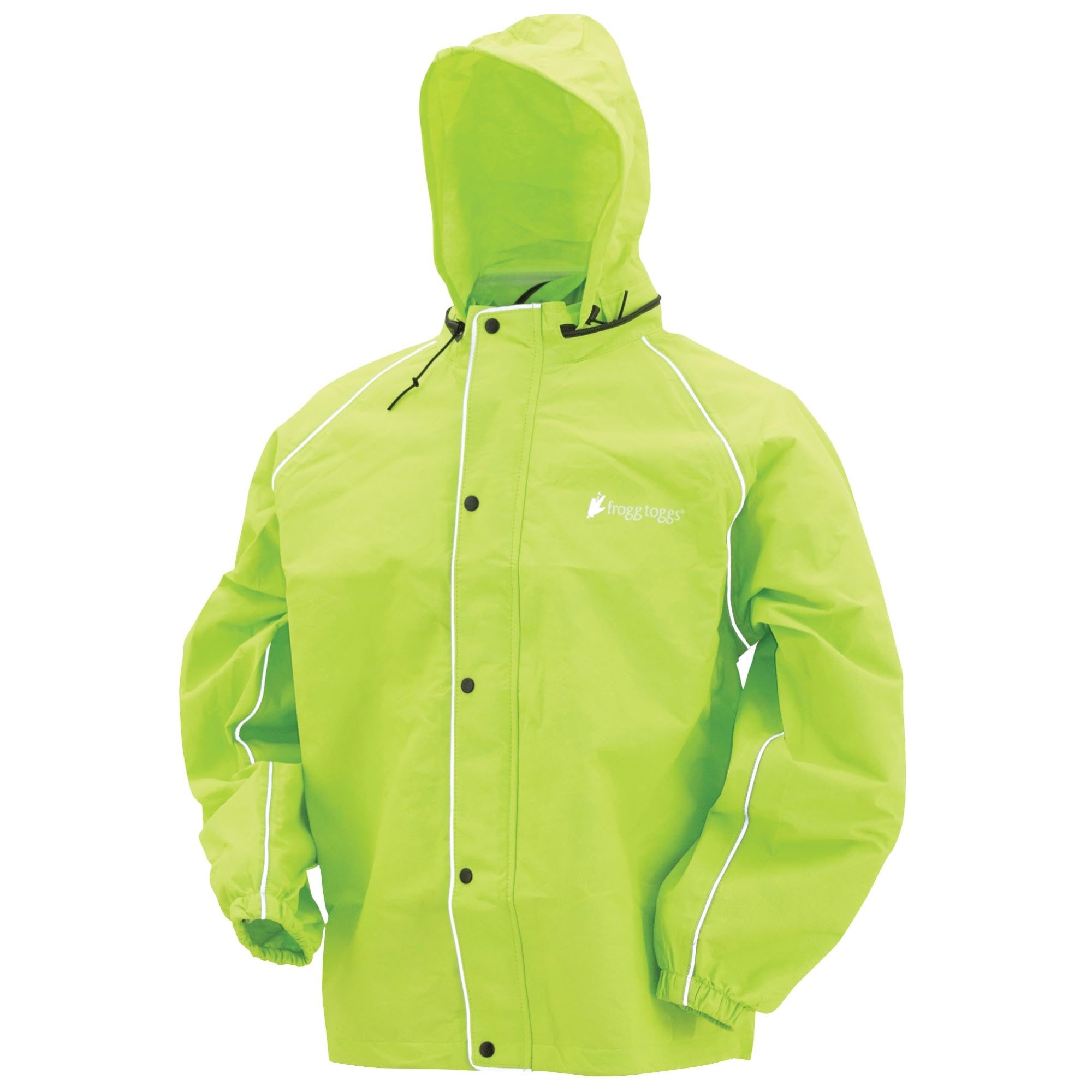Frogg Toggs Road Toad Reflective Waterproof Rain Jacket, Hivis Green, Large