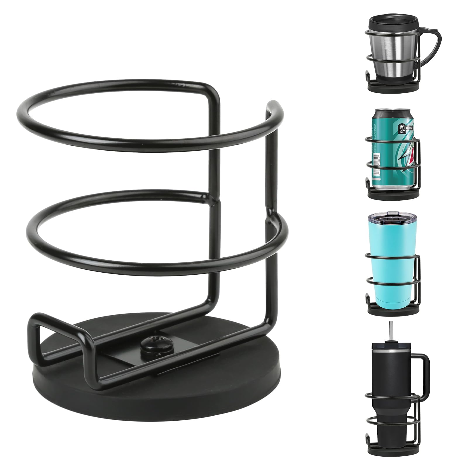 Magnetic Cup Holder,Heavy Duty Metal Drink Holder, 3.46 Inch / 8.8 Cm Strong Magnetic Base,Bottle Holder For Refrigerator/Treadm