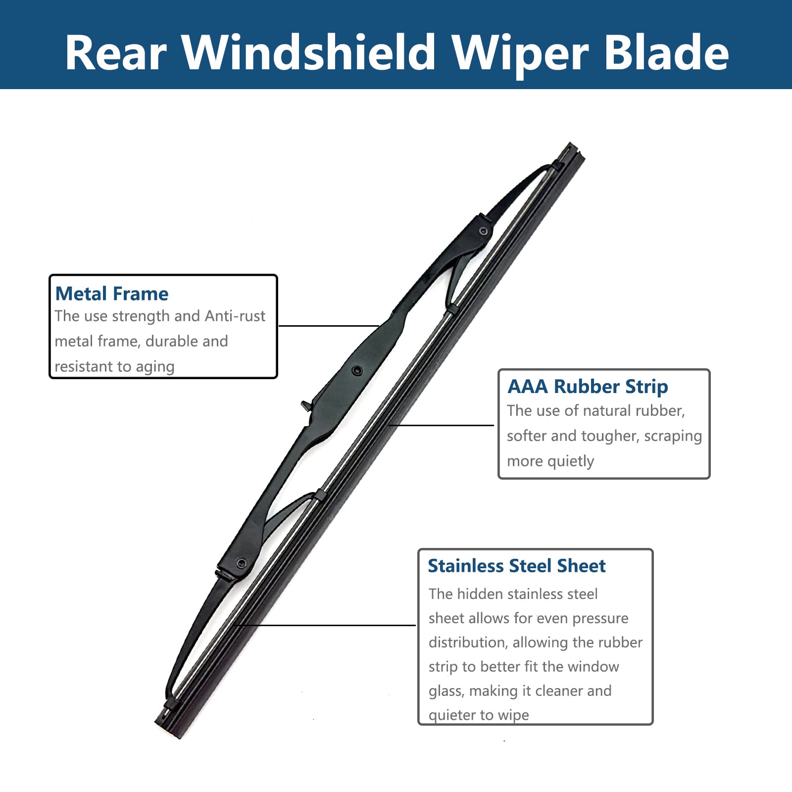 Rear Windshield Wiper Arm Blade Set For Chevy Equinox 2018-2020/ Gmc Terrain 2018-2020/Chevy Bolt Ev 2017-2020 Chevy Blazer 2019