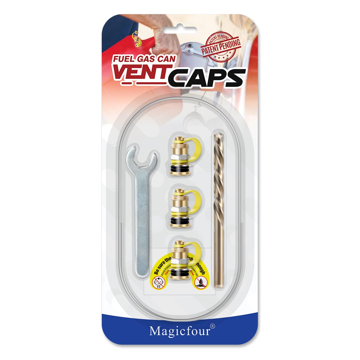 Magicfour Fuel Gas Can Vent Caps, 3 Pack Fuel Gas Tank Vent Caps Gas Can Replacement Vent Plug Gas Jug Vent Caps For Gas Fuel Wa