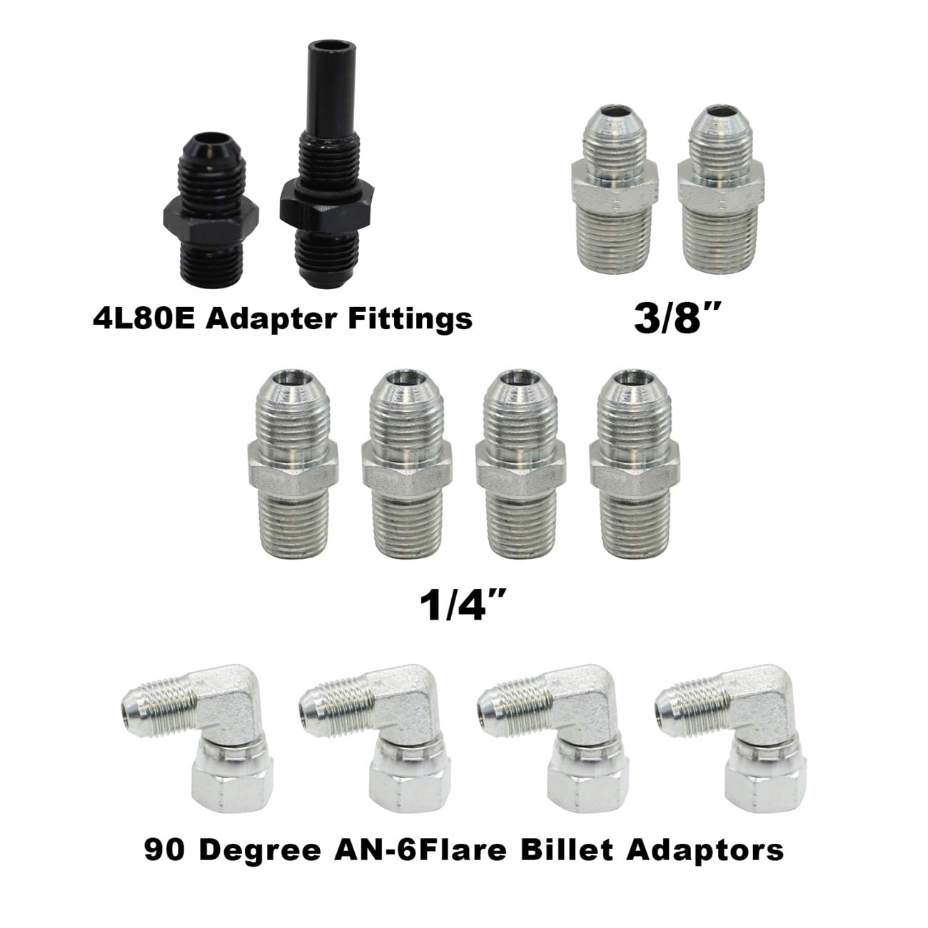 Yunnergo 70' Transmission Cooler Lines Kit With 6An Hose Fitting Compatible With 6An Transmission 4L80E Th350 Th400 4L60E 700R4 200-4R Tr6060 Aod C5