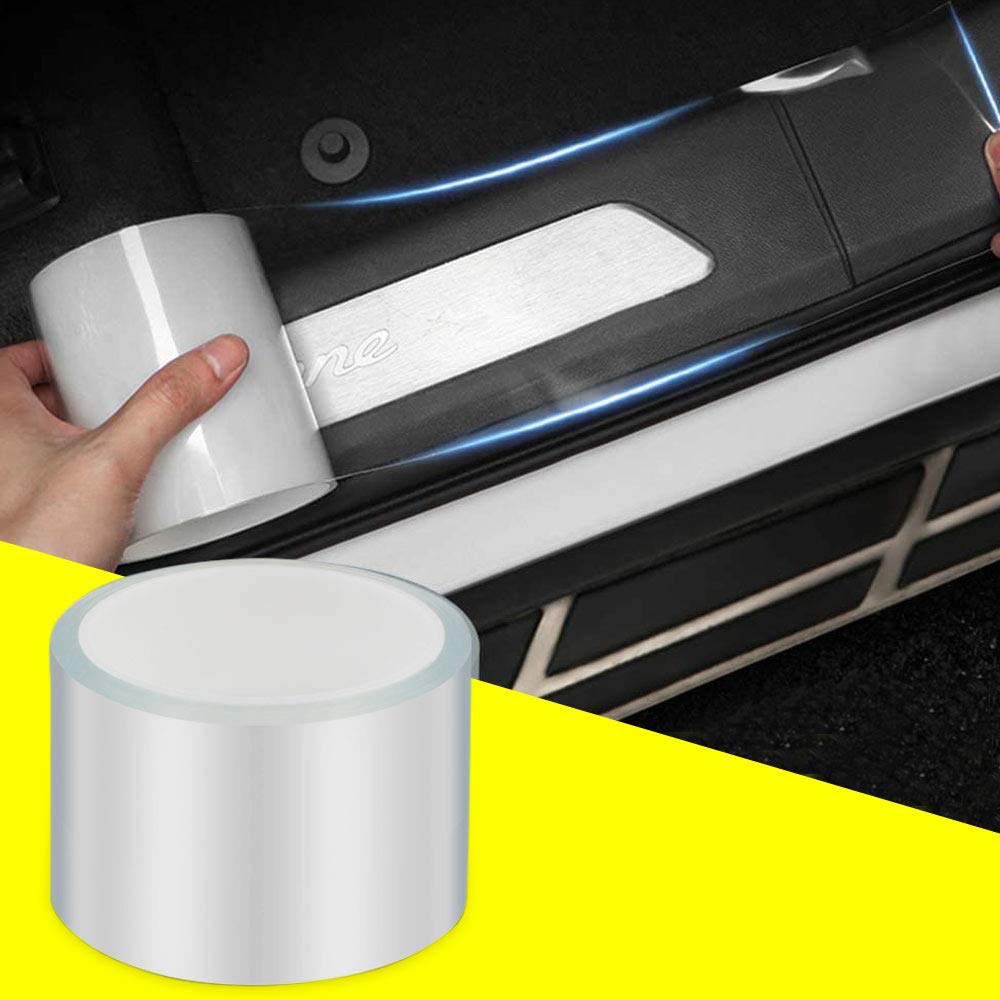 Qbuc Car Door Entry Guards Scratch Cover Protector Paint Threshold Guard,Front Rear Door Entry Sill Guard Scuff Plate For Most C