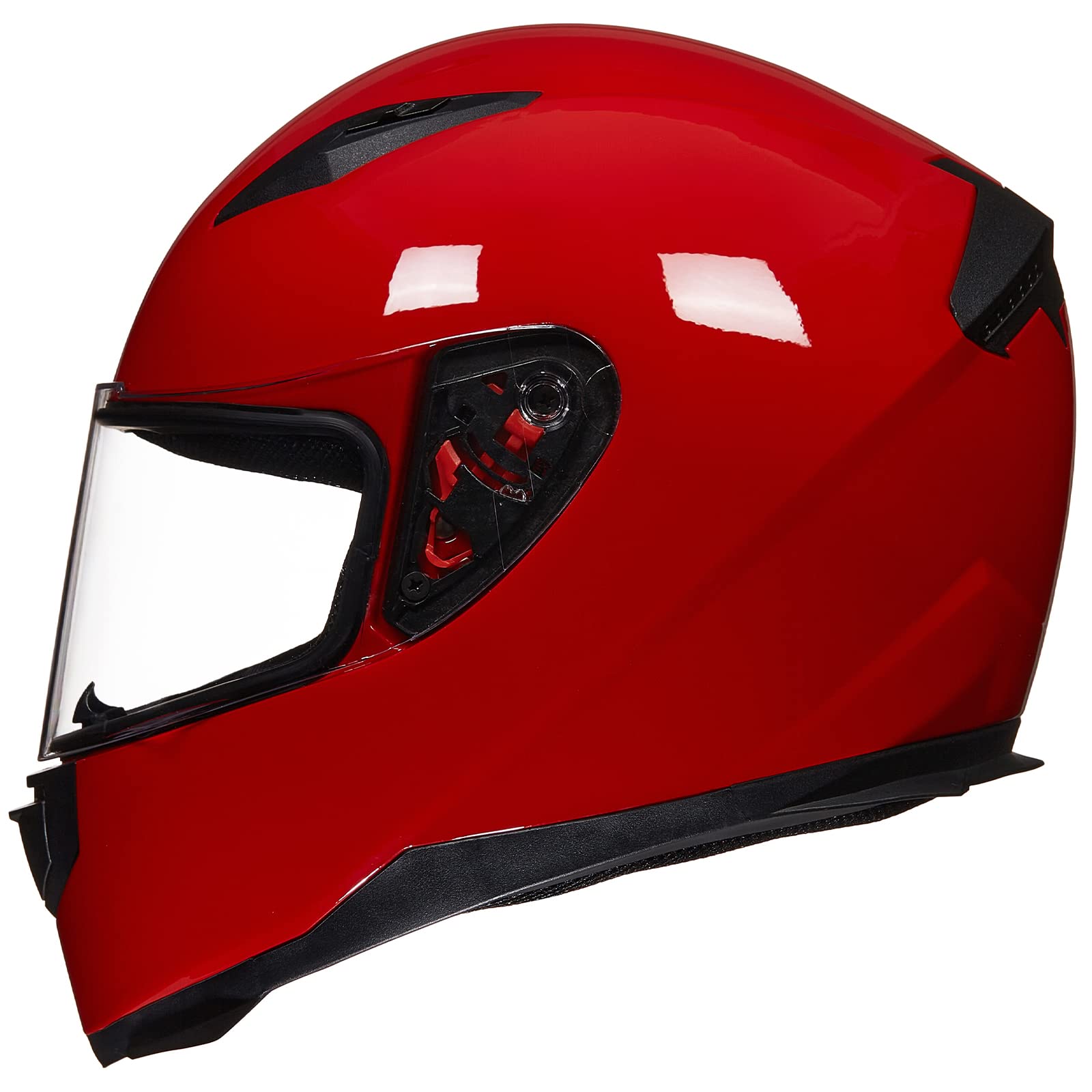 Ilm Full Face Motorcycle Street Bike Helmet With Removable Winter Neck Scarf + 2 Visors Dot Model-Jk313 (Xl, Bright Red)