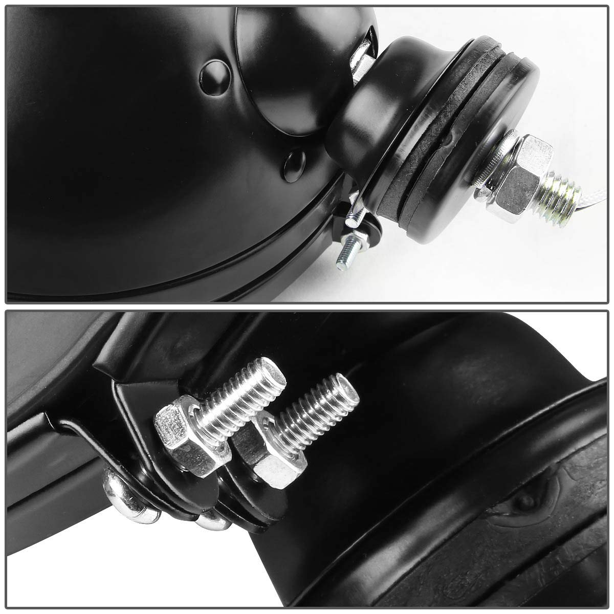 Auto Dynasty 6'' Round Fog Lights+Offroad Super 4X4 Guard+Switch Compatible With Grille/Brush/Bull Bar (Smoke Lens Black Housing