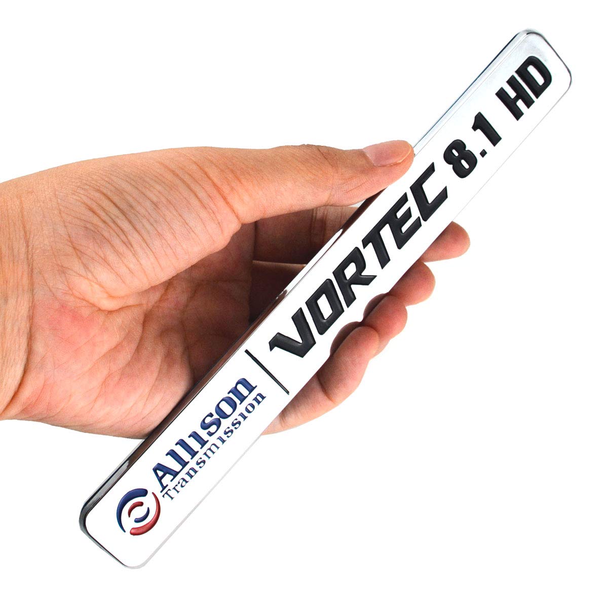 2 Pack Allison Transmission 8.1 Hd 8.1L Vortec Emblem Sticke Decals Badges Replacement For 2500Hd 3500Hd Gmc Silverado Sierra Tr