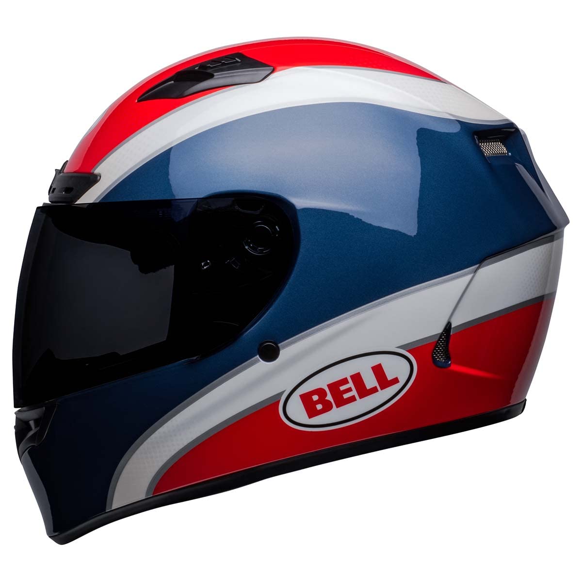 Bell Qualifier Dlx Mips Street Helmet (Classic Gloss Navy/Red - Large)