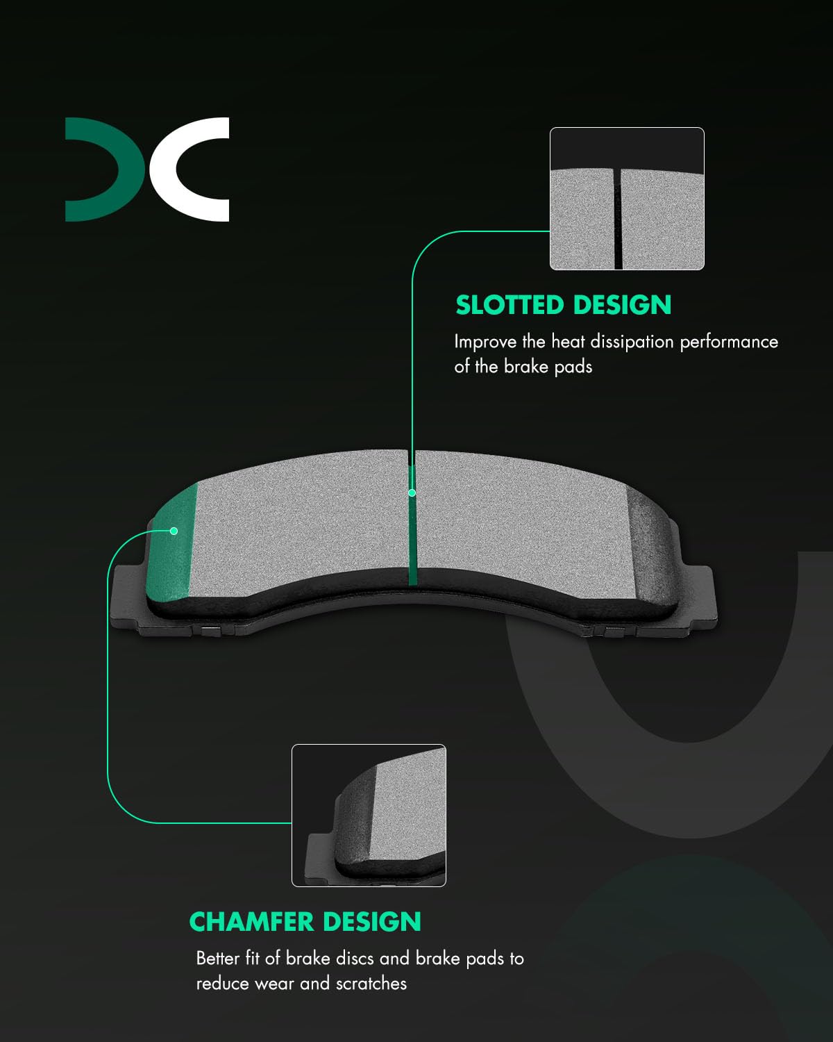 Scitoo D1414 D1602 Front Rear Brake Pads Sets Fit For Ford For F-150 2012-2020
