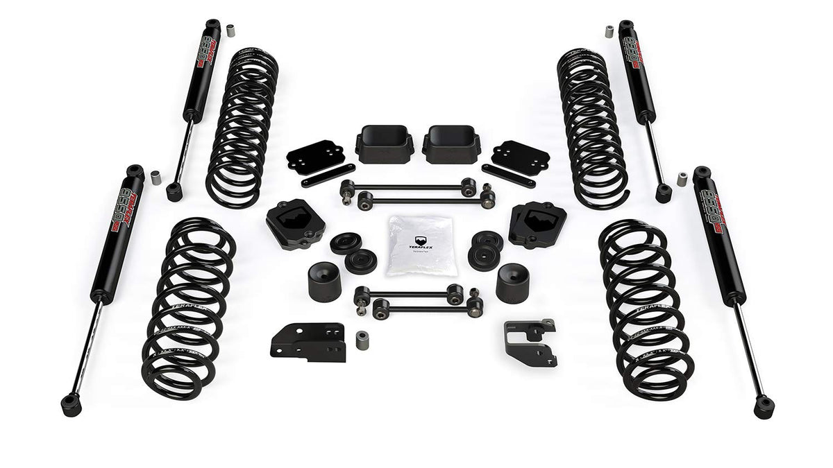TeraFlex JL 4dr: 3.5    Coil Spring Base Lift Kit & 9550 VSS Twin-Tube Shocks
