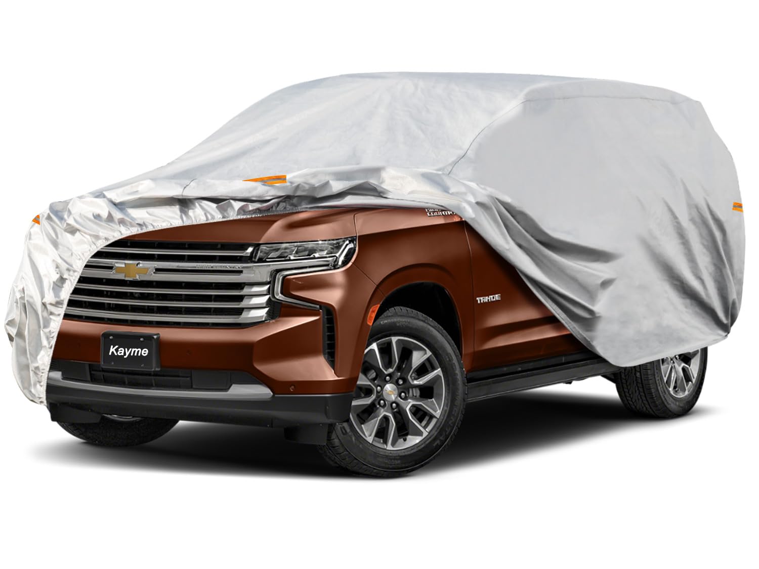 Kayme Large Suv Car Cover Waterproof All Weather For Automobiles, Outdoor Full Size Suv Cover Rain Sun Uv Protection, Universal
