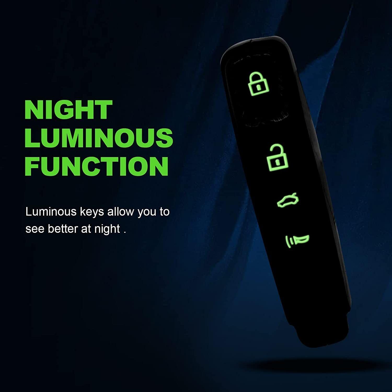 Xotic Tech Glossy Black Carbon Fiber Pattern Abs Key Fob Shell Cover Case W/Red Silicone Button Cover, Compatible With Kia Ceed