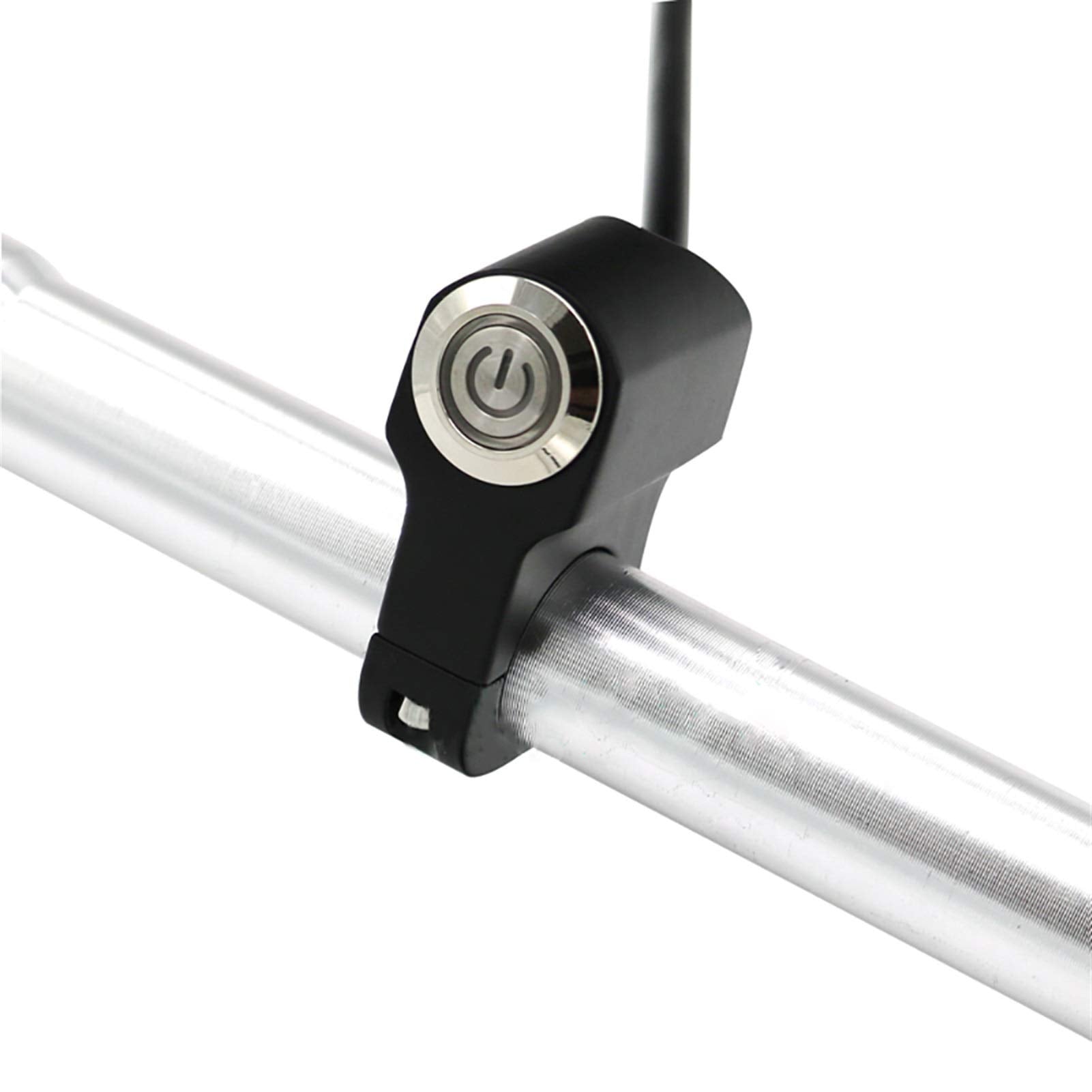 Rayana 7/8' 22Mm Motorcycle Handlebar Switch Waterproof Push Button For Horn Start Button Switch Aluminum Alloy (Red-Momentary Action)