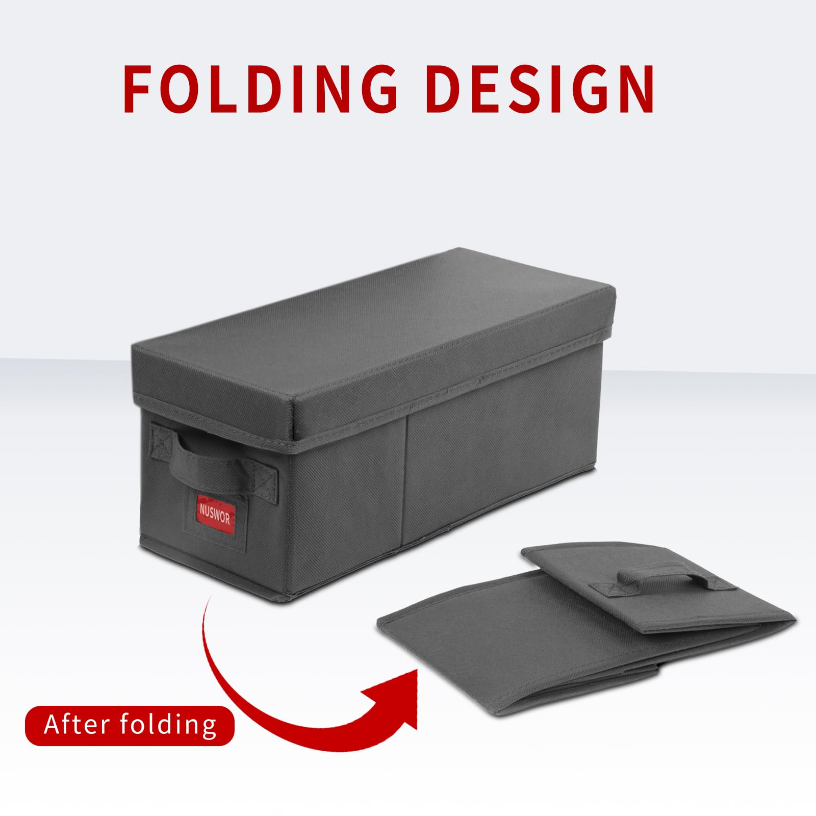 Nuswor Premium Cd Storage Box | Stackable Cd Organizer Box With Lid | Holds 140 Jewel Cases | 14.37 X 5.5 X 6.3 Inches | 4 Pack