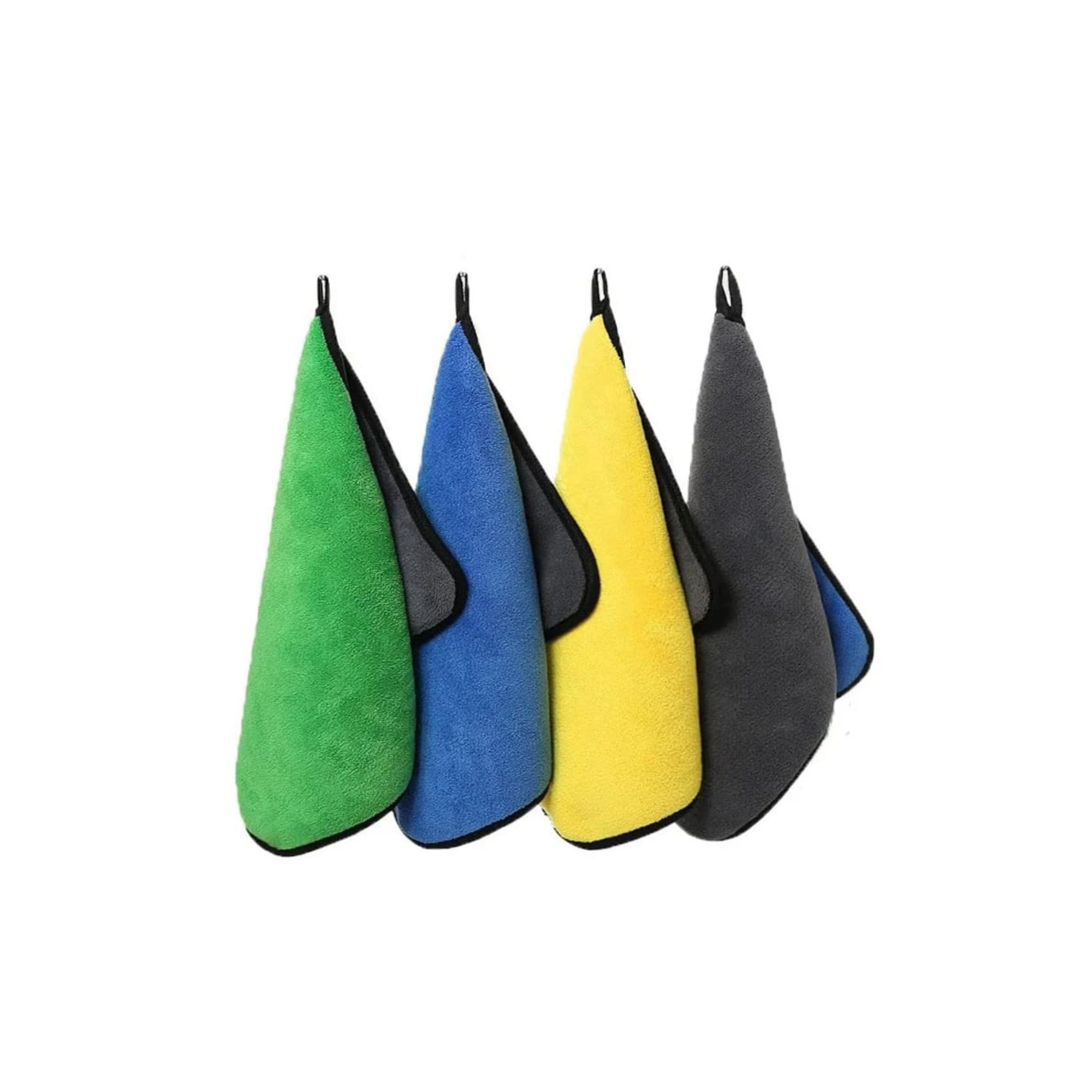 Pack of 4 Multipurpose Microfiber 600 GSM 30cm x 40cm Car Cleaning Towel Microfibre Napkins Highly Absorbent Dust Towels for All