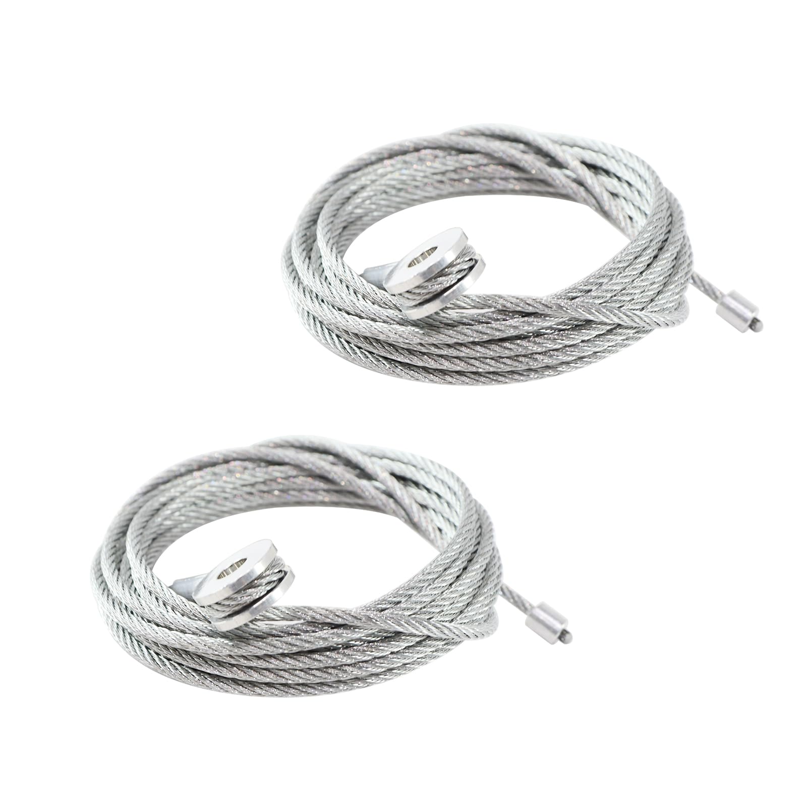 Pair (2) Enclosed Cargo Trailer Ramp Door Cable Replacement Kit Cables 150 Inch,Replacement For Cab1-8Cb150