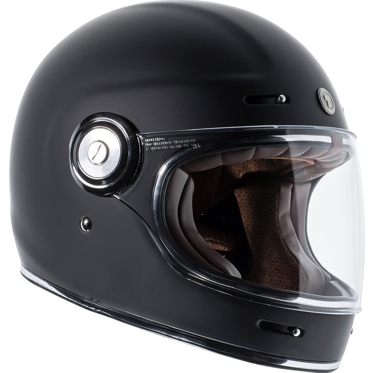 Torc T1 Unisex-Adult Retro Full-Face-Helmet-Style Motorcycle (Matte Black, X-Large)