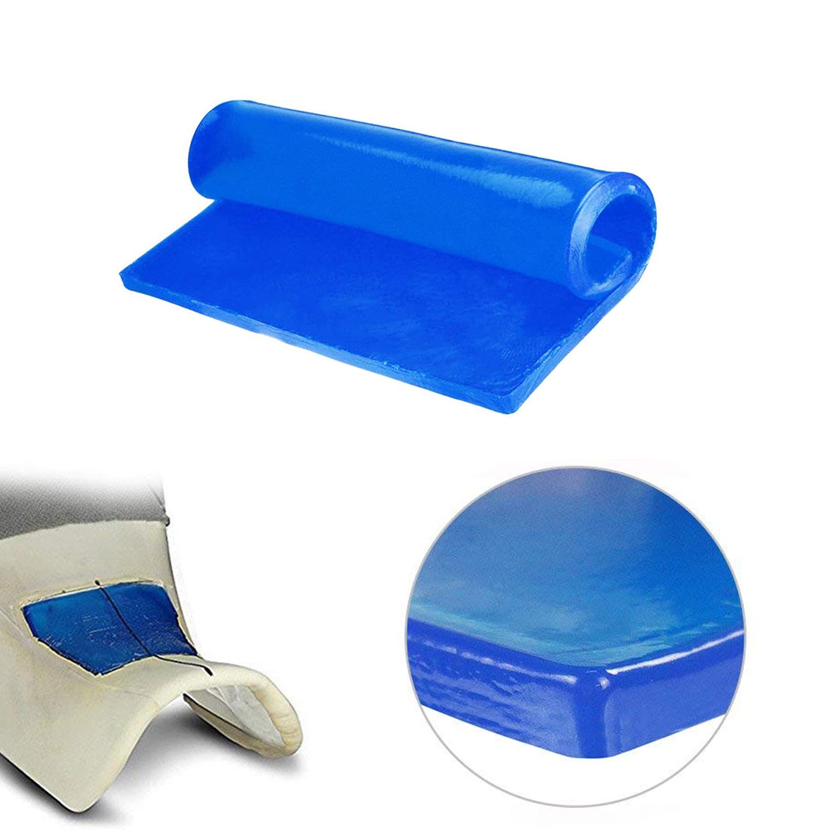 Lisylineauto Motorcycle Seat Gel Pad Seat Cushion Shock Absorption Mats Reduce Fatigue Comfortable Soft Cushion Cool Diy Pad Motorcycle Car Truck Seat Foam Office Chair Seat Cushion Blue 25 X 25 X 2Cm