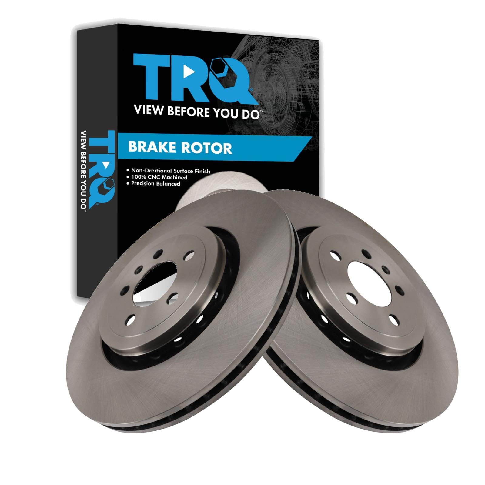 Trq Front Brake Rotors Set Compatible With 2014-2023 Dodge Charger