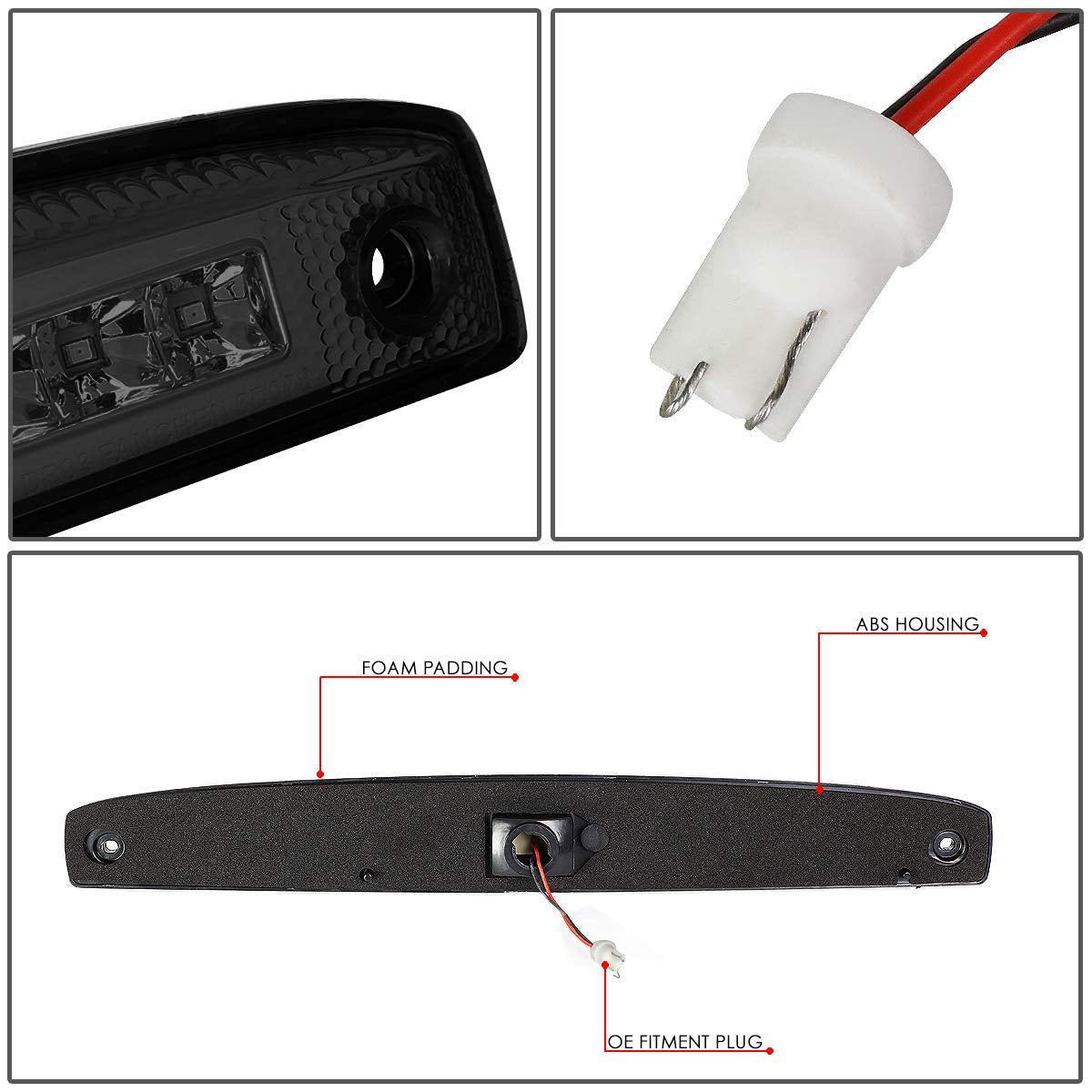 Dna Motoring Tgl-Dram03-Led-Sm Full Led Rear Center Tailgate Light Brake Lamp