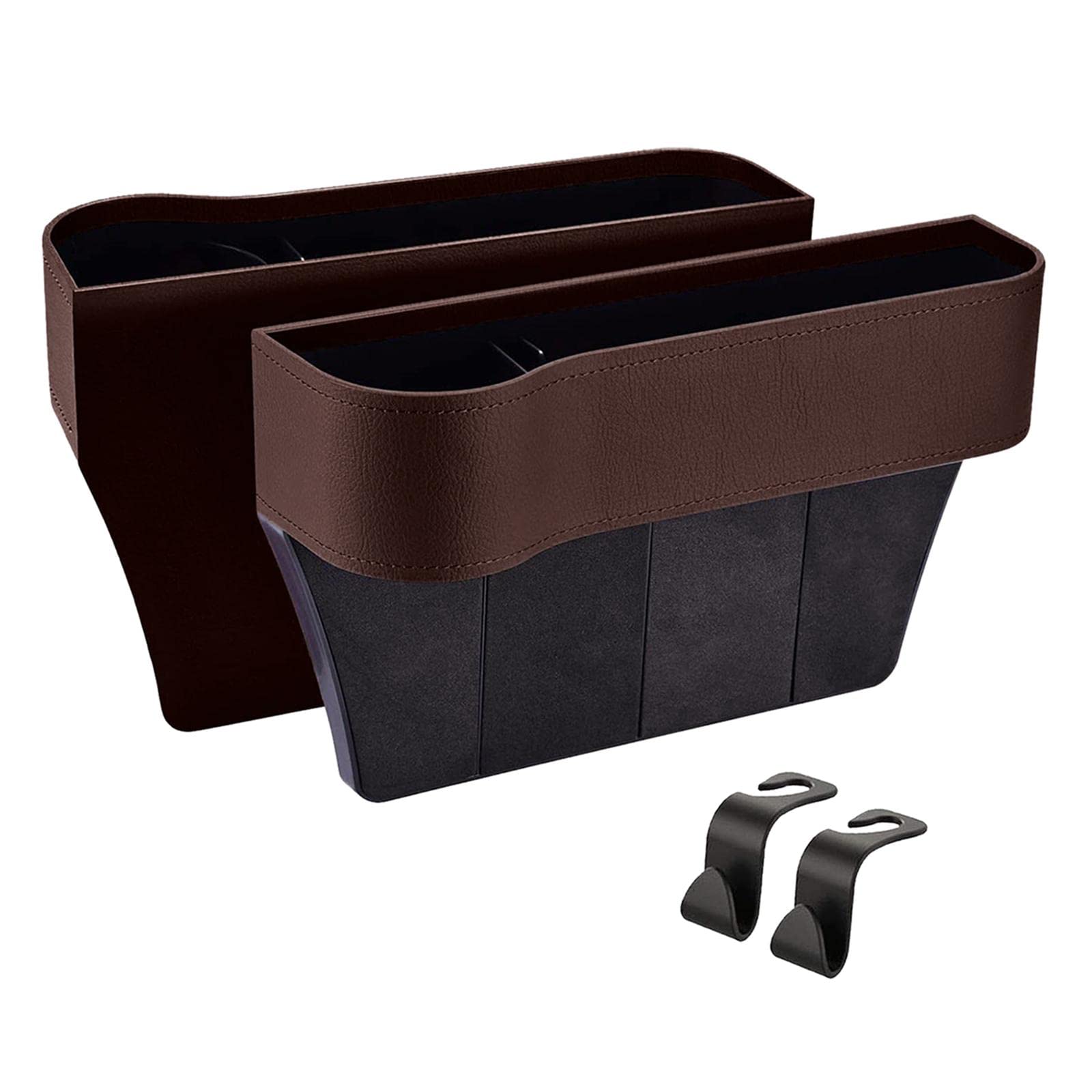 T.O.G. Auto Car Seat Multifunctional Organizer Storage Box for Cellphones Keys Brown