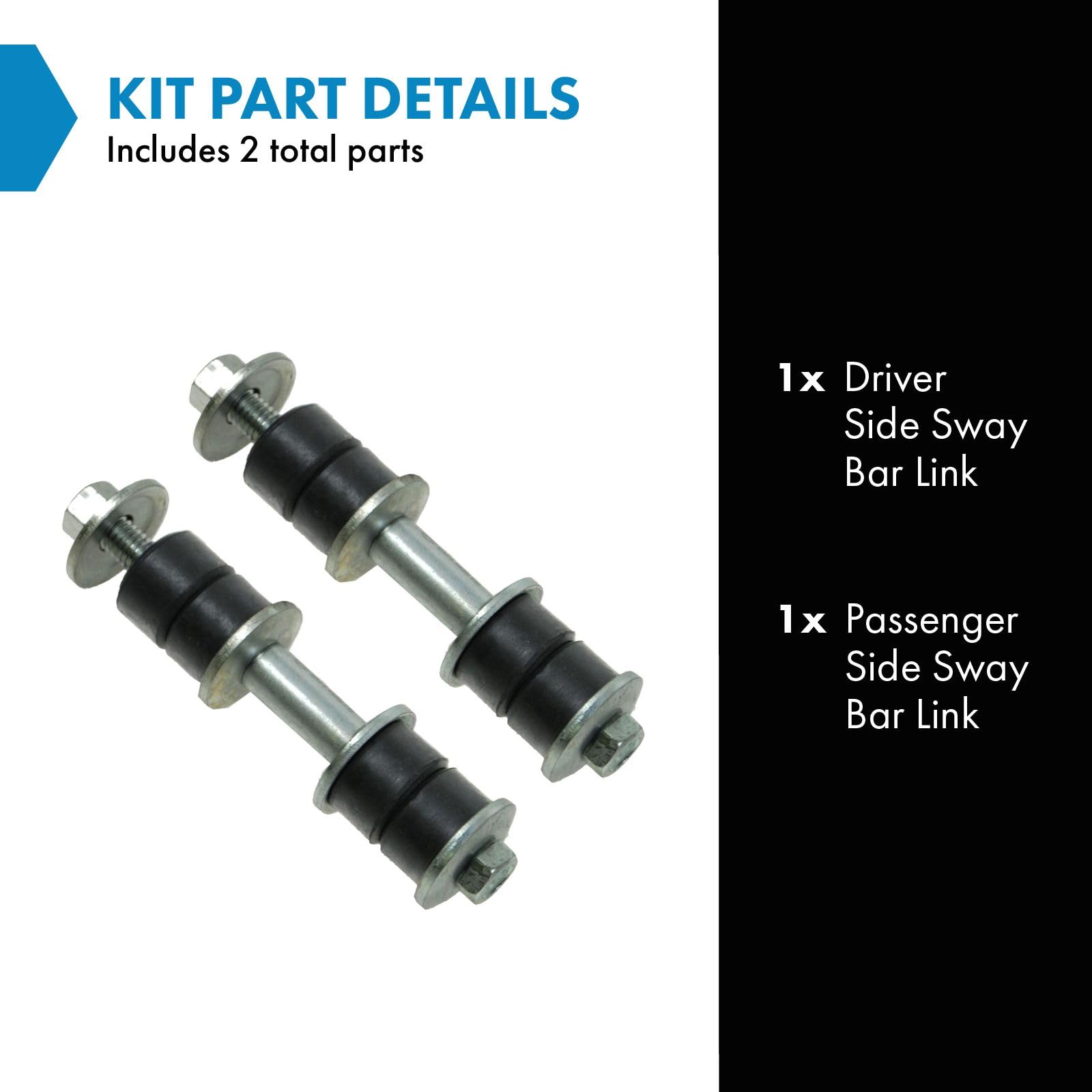 Trq Rear Sway Bar Stabilizer Link Set Compatible With 1993-1997 Infiniti J30 1990-2001 Q45 2002-2007 Mitsubishi Lancer 1997-2023