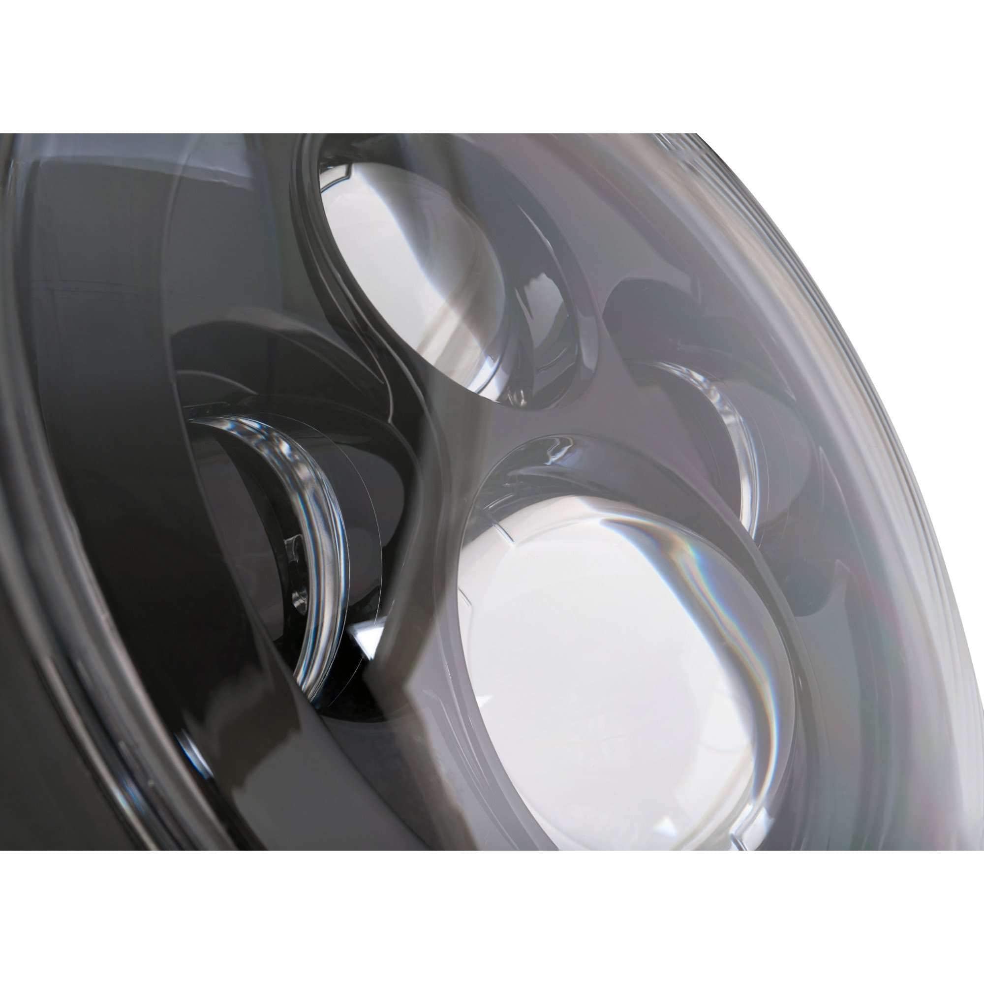 Eagle Lights 8700B 7' Led Headlight For Harley Davidson And Indian Motorcycles - Generation I/Black Kit/No Installation Accessories