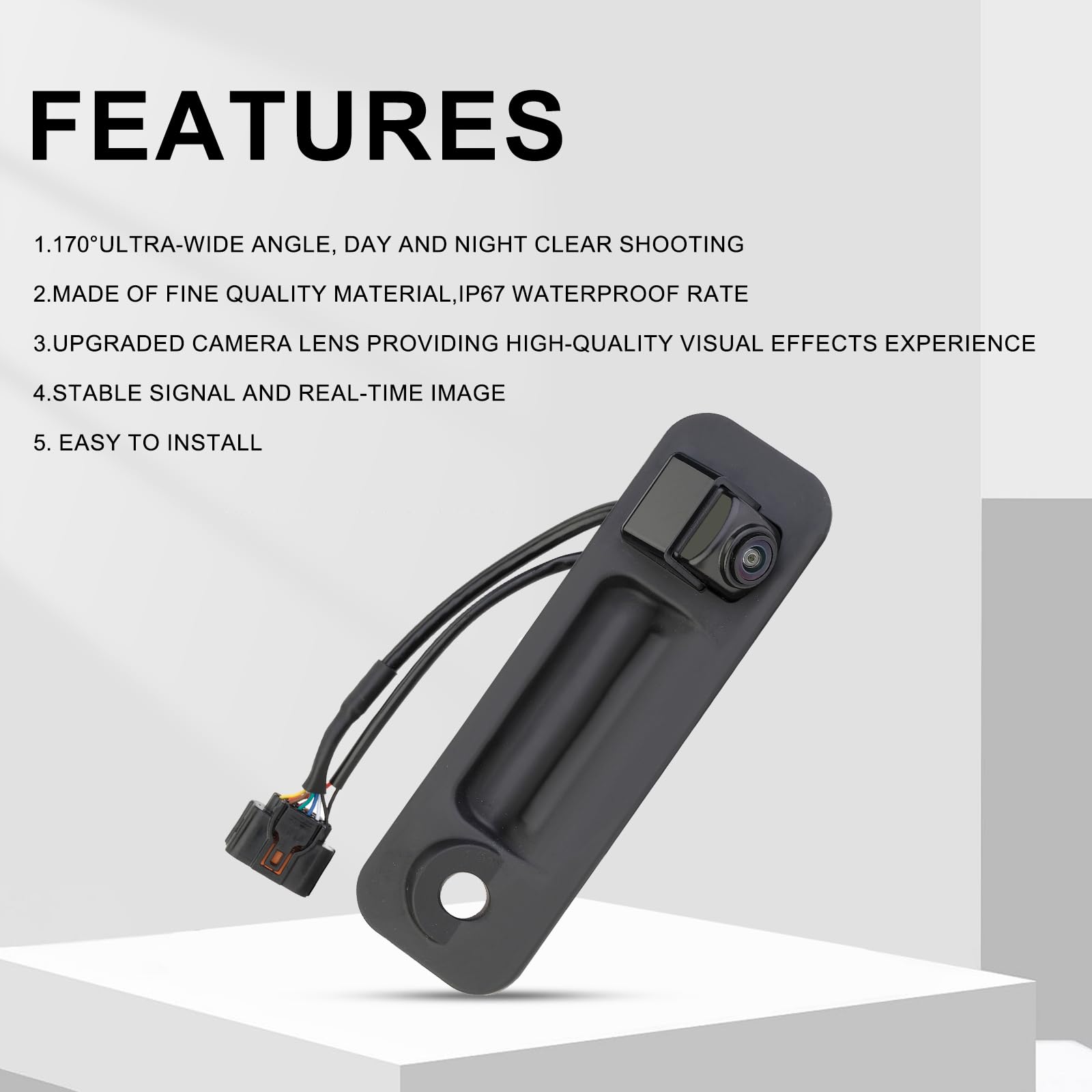 Arokzn Rear View Back Up Camera Compatible With Hyundai Sonata 2015 2016 2017 Park Assist Camera Replaces# 95760-E6201 95760-C21