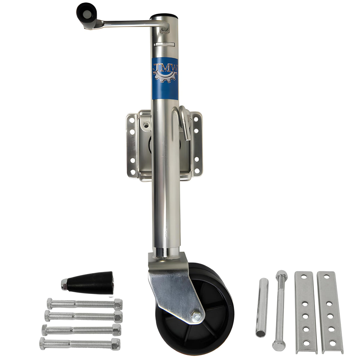 Jeremywell 2000Lbs Trailer Jack With Double Wheel, Adjustable 12'' Lift Travel, Boat On For Boat Rv Utility, Swivel Tongue Towin
