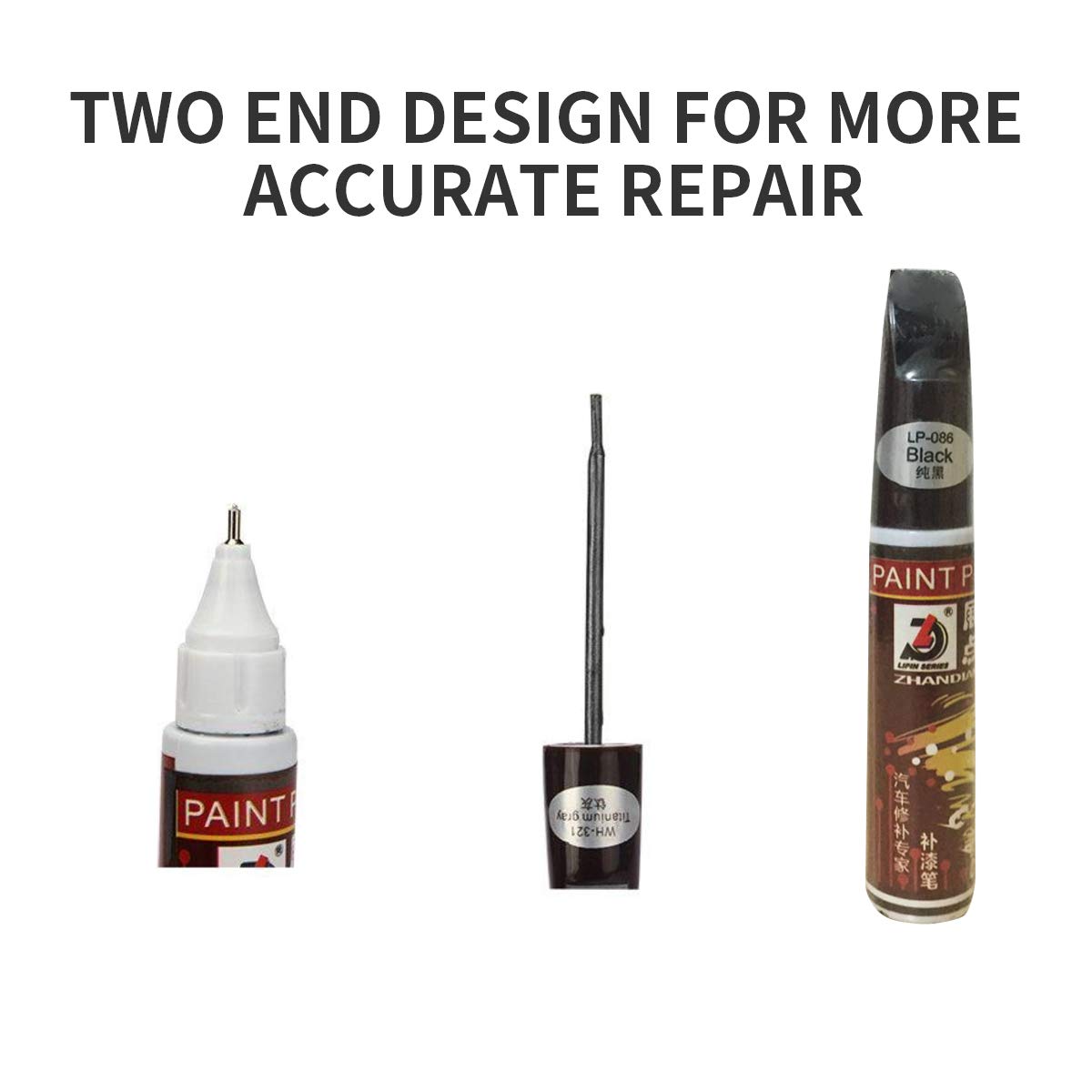 Touch Up Paint Pen For Cars Scratch Removal Repair, Wheel Fill Paint Pen Black/White/Multi-Color Optional For Various Cars (Deep Yellow)