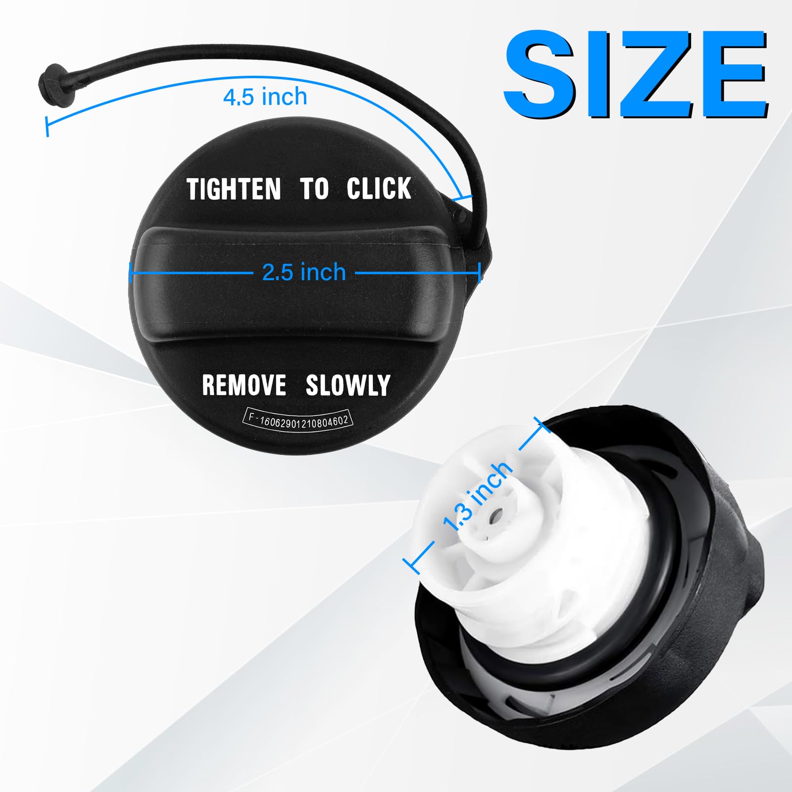 NIULPFZTK Gas Cap for Honda Accord, Civic, Pilot, Odyssey, CR-V - Stainless Steel, Black, Model 17670T3WA01